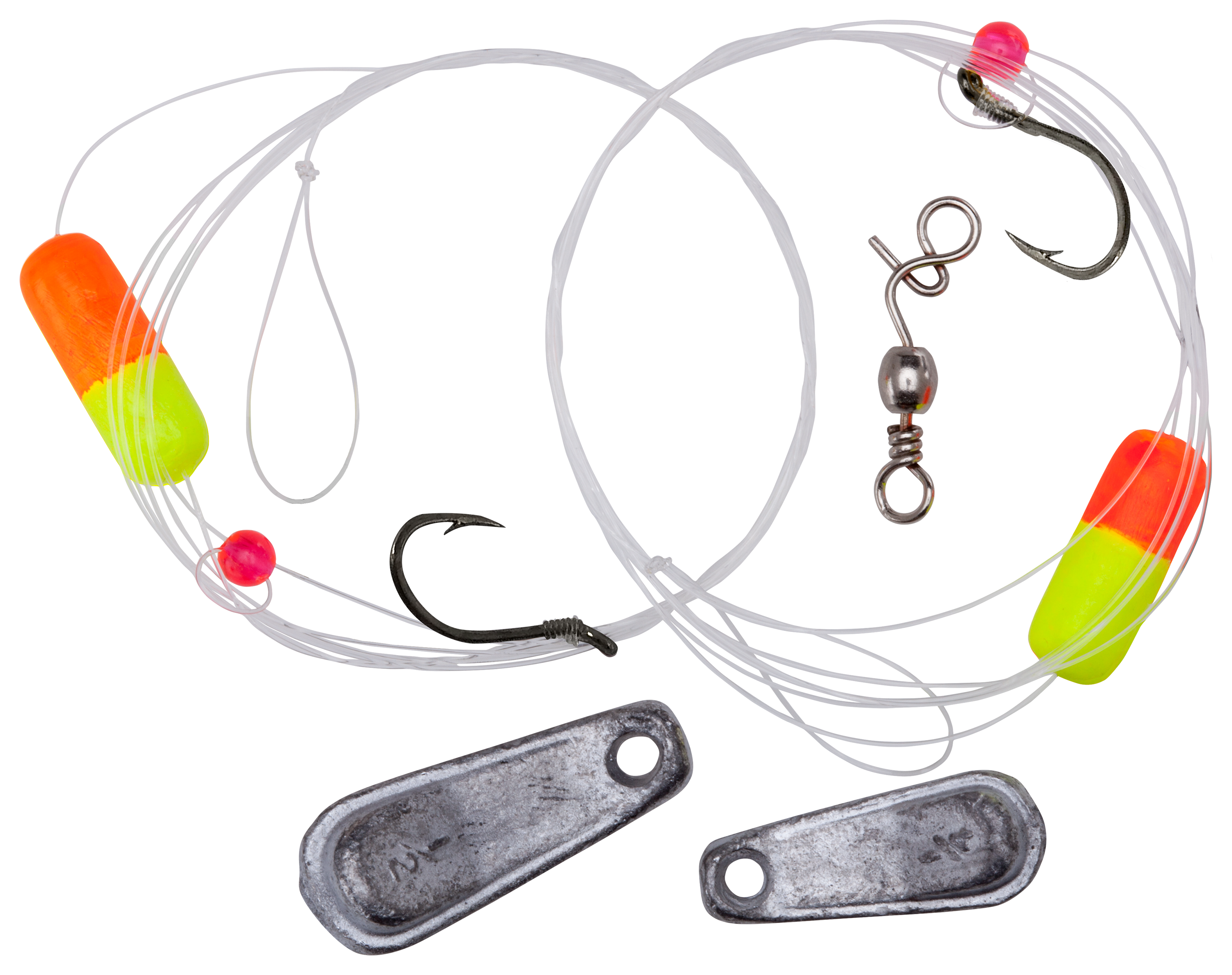 Lindy Floating Rig - Fluorescent Orange/Fluorescent Yellow - Minnow Hook