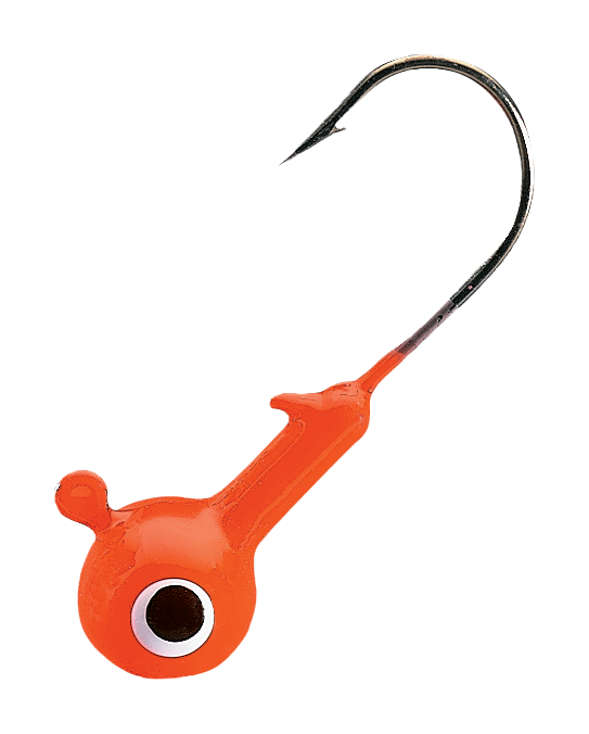 Cabelas Round Jighead with Barb - 1/4 oz. - Fluorescent Orange