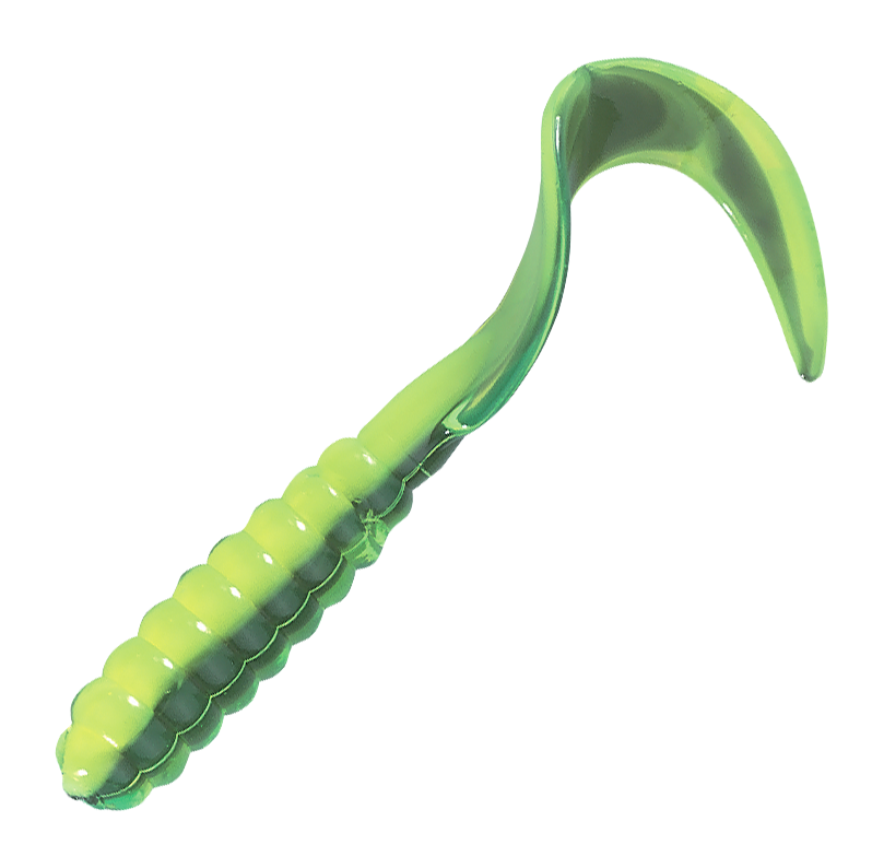 Cabelas Action Tail Grub - 4 - Chartreuse Shad - 10013273 - Fishing Jig our Cabelas Action Tail Grub for crappie, wall sku 10013273