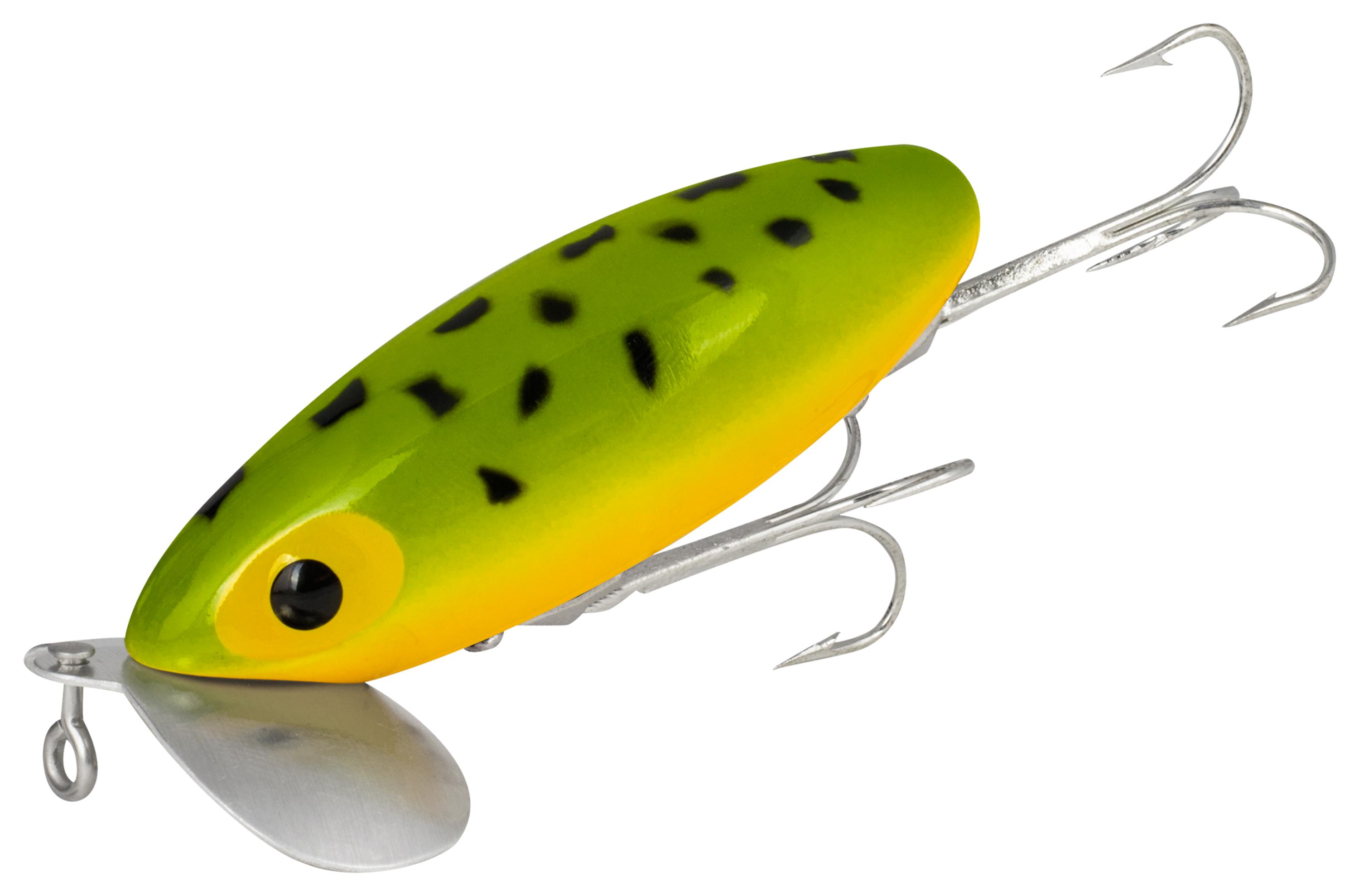 Image of Arbogast Original Jitterbug - Model 650 - Frog/Yellow Belly - 3'