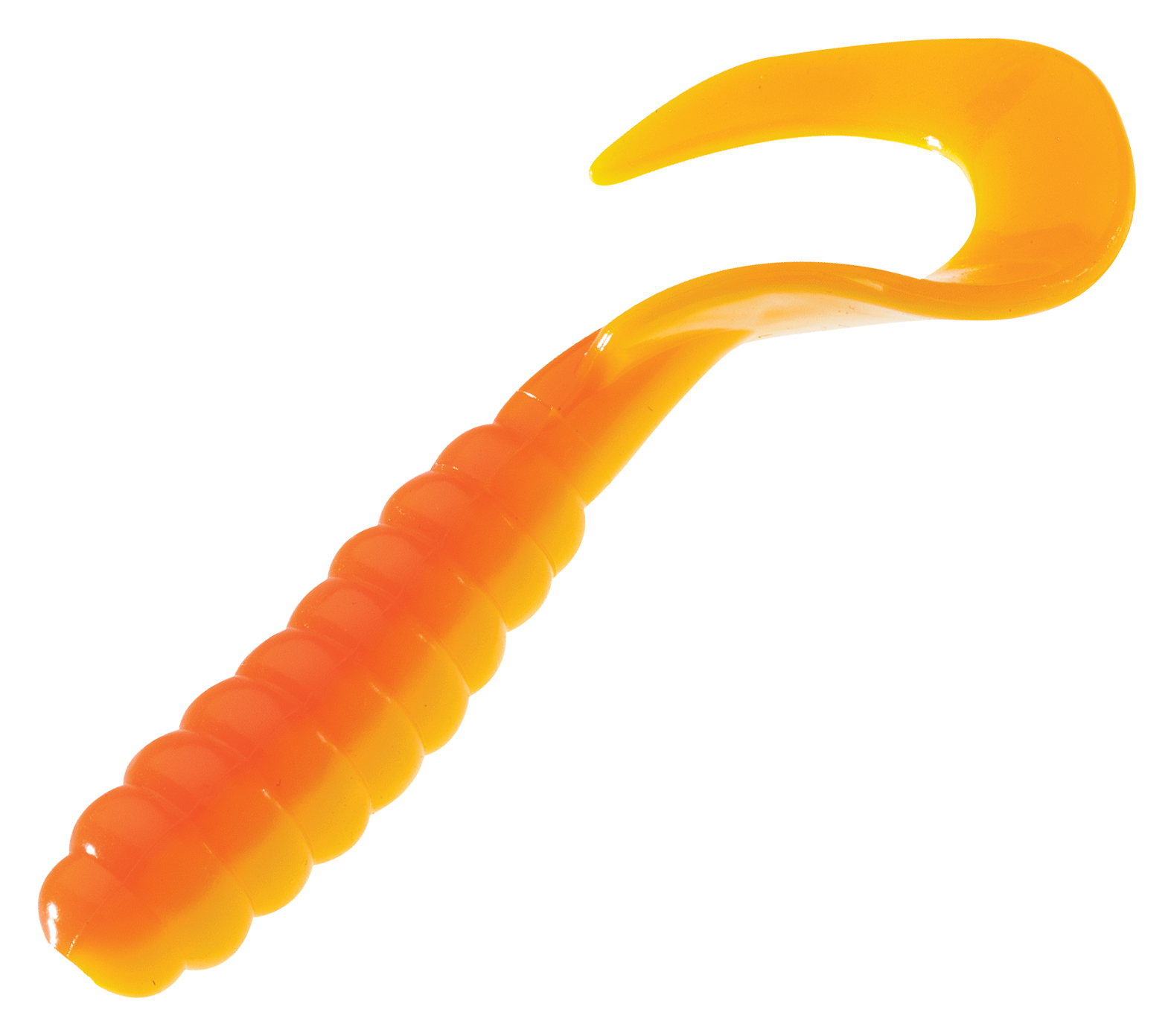 10024731 Cabelas Action Tail Grub - 3 - Orange/Yellow sku 10024731