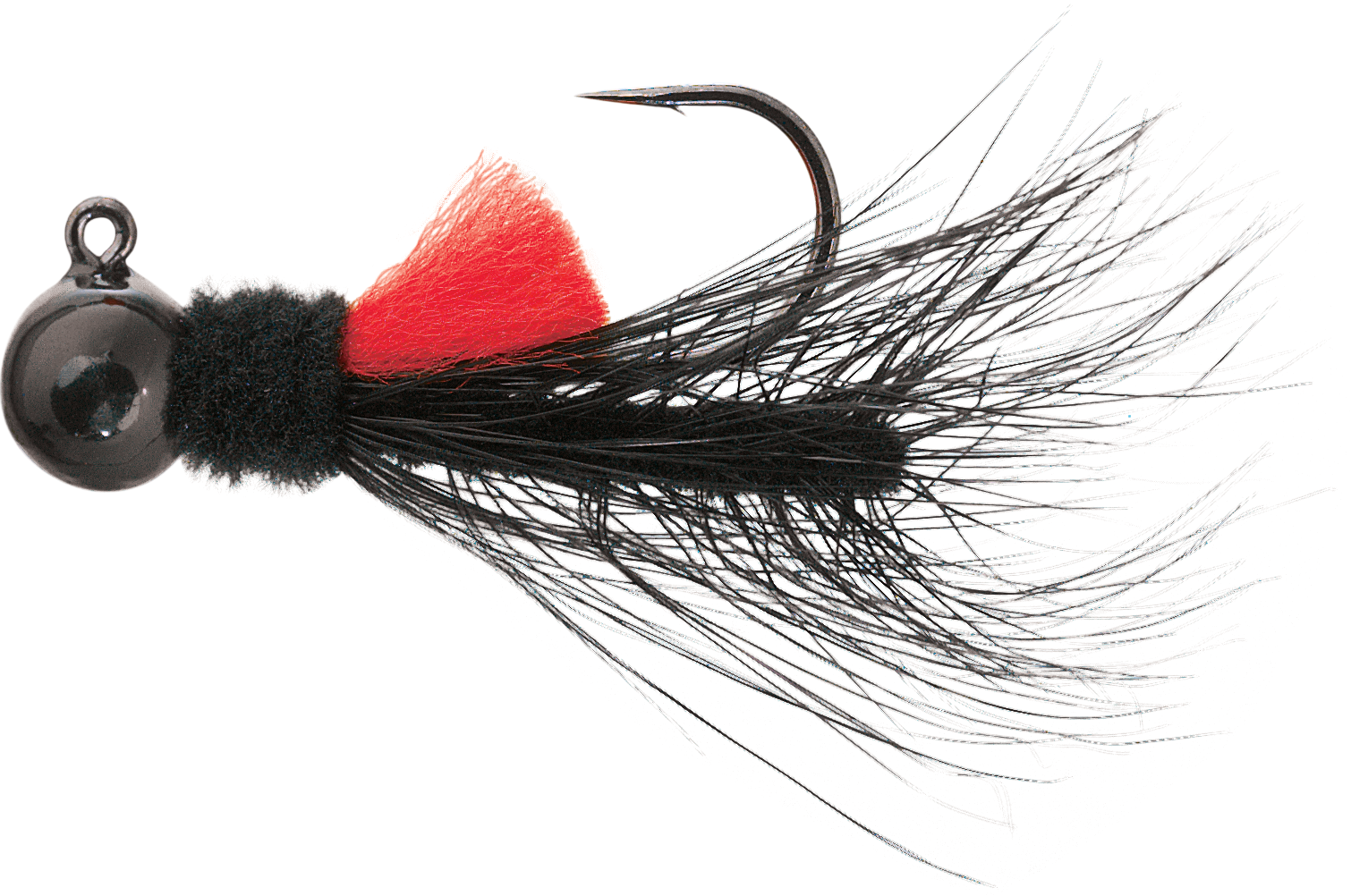 AeroJig Hackle Jig - 1/8 oz. - Black/Flame - 10072470 - Fishing The Aerojig Hackle Jig features customized 1/0 Gam sku 10072470