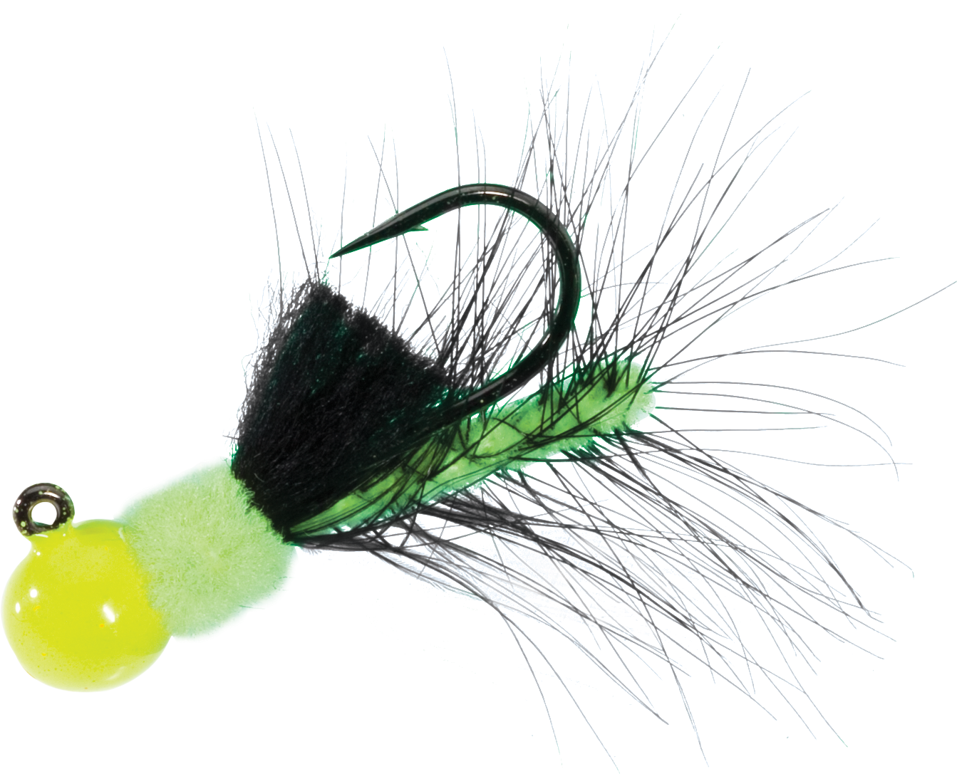 AeroJig Hackle Jig - 1/8 oz. - Chartreuse/Black