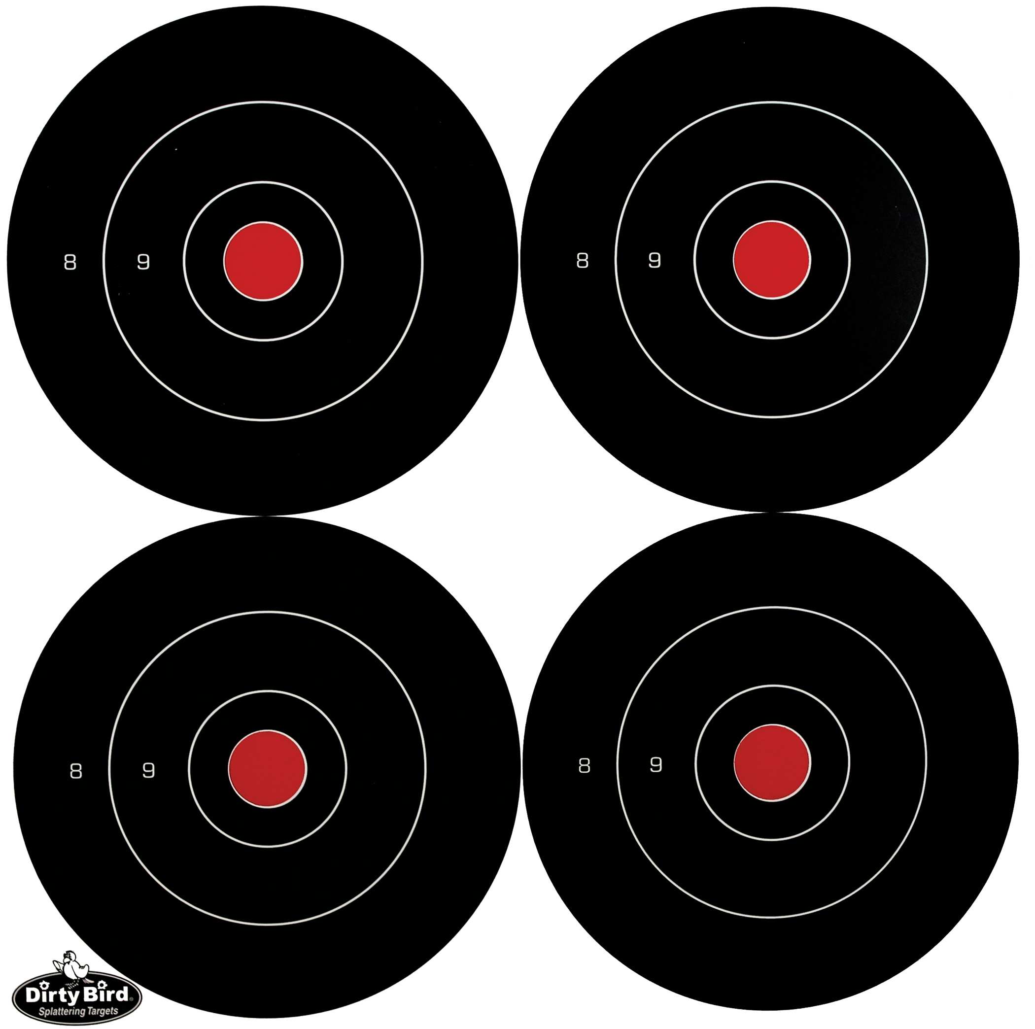 Image of Birchwood Casey Dirty Bird Gun Splattering Targets - 6″ - Round Bullseye Target