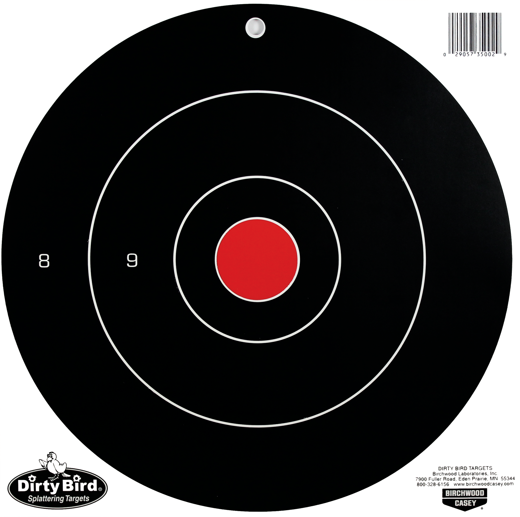 Image of Birchwood Casey Dirty Bird Gun Splattering Targets - 12″ - Round Bullseye Target