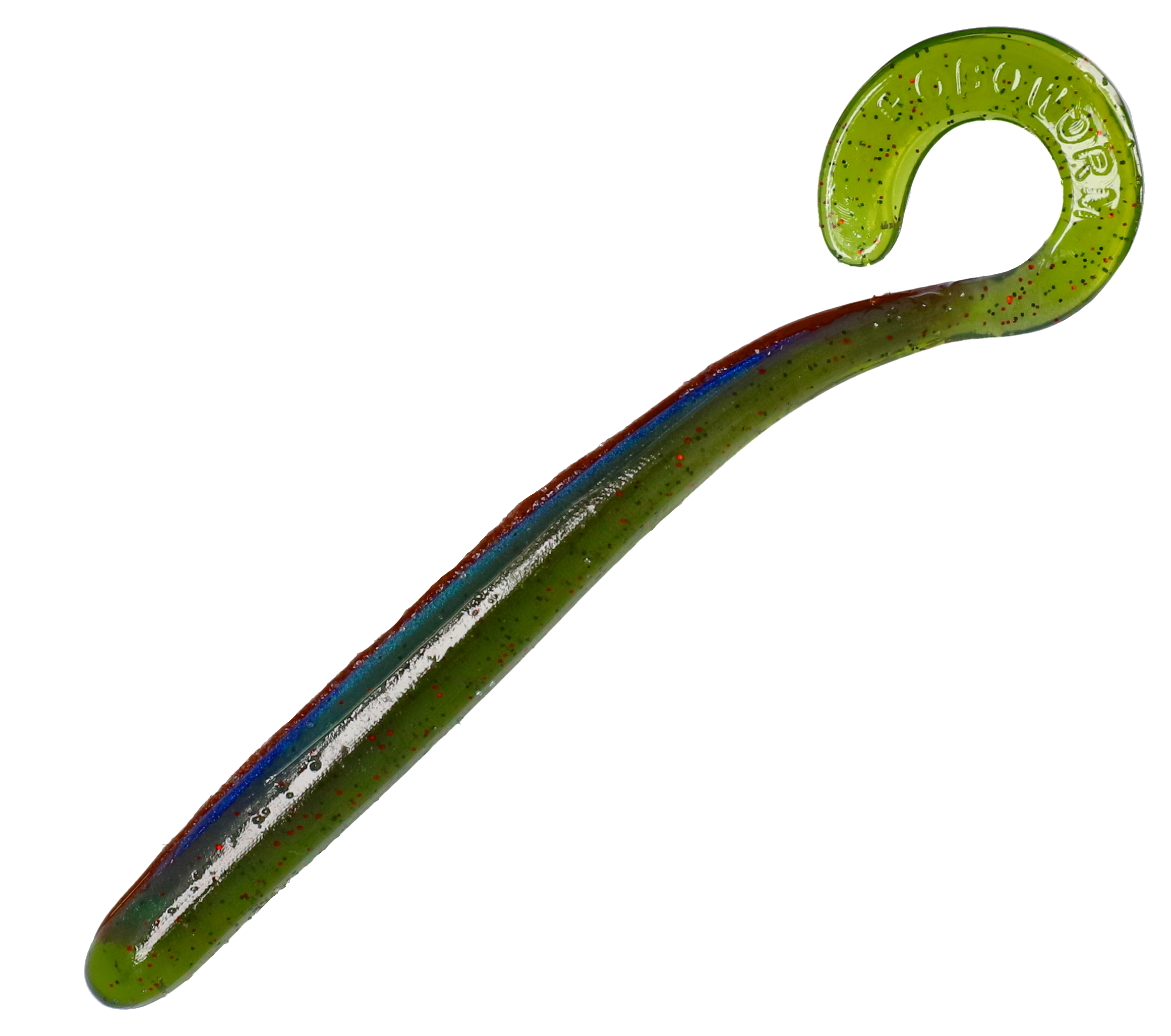 Image of Roboworm Curly Tail Worm - Aaron's Magic/Red/Black Flake - 4-1/2