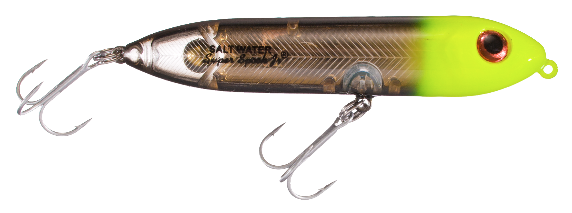 Heddon Saltwater Super Spook Jr. - Black Chartreuse Gold