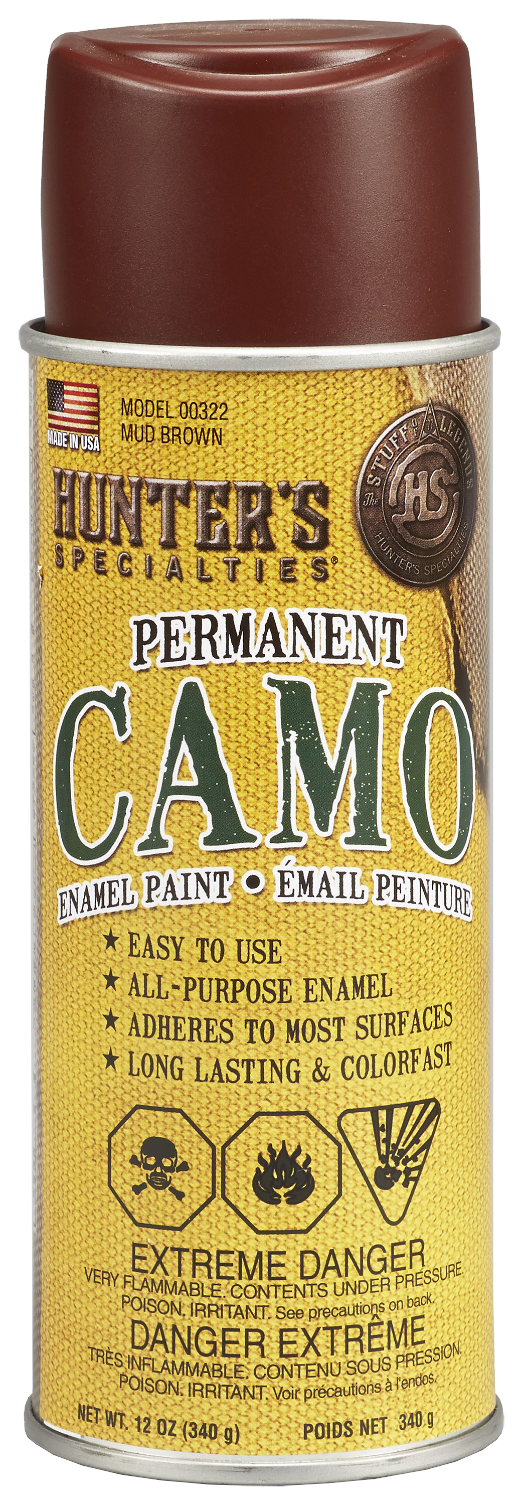 Hunter's Specialties H.S. Camo Permanent Camo Paint  - Mud Brown - Hunter's Specialties