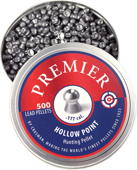 Crosman Premier .177 Caliber Hollow Point Pellets - 500 Count - Crosman