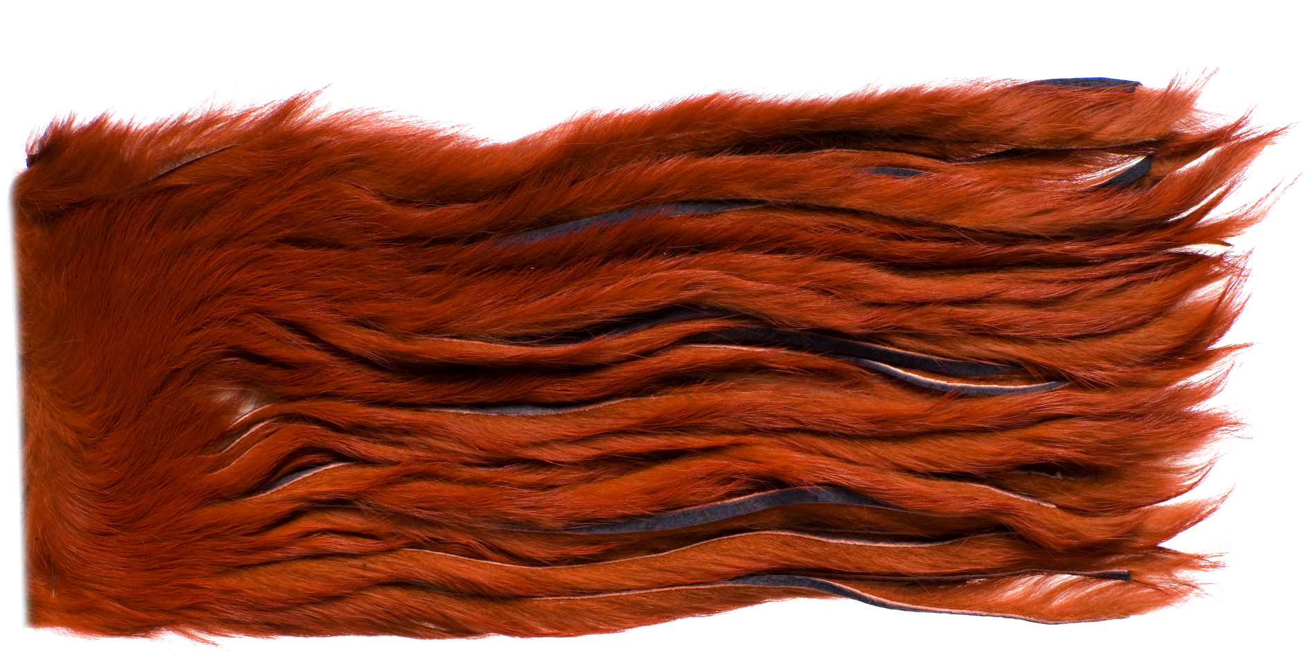 Cabelas Zonked Rabbit Half-Skin Fly Tying Material - Rusty Brown