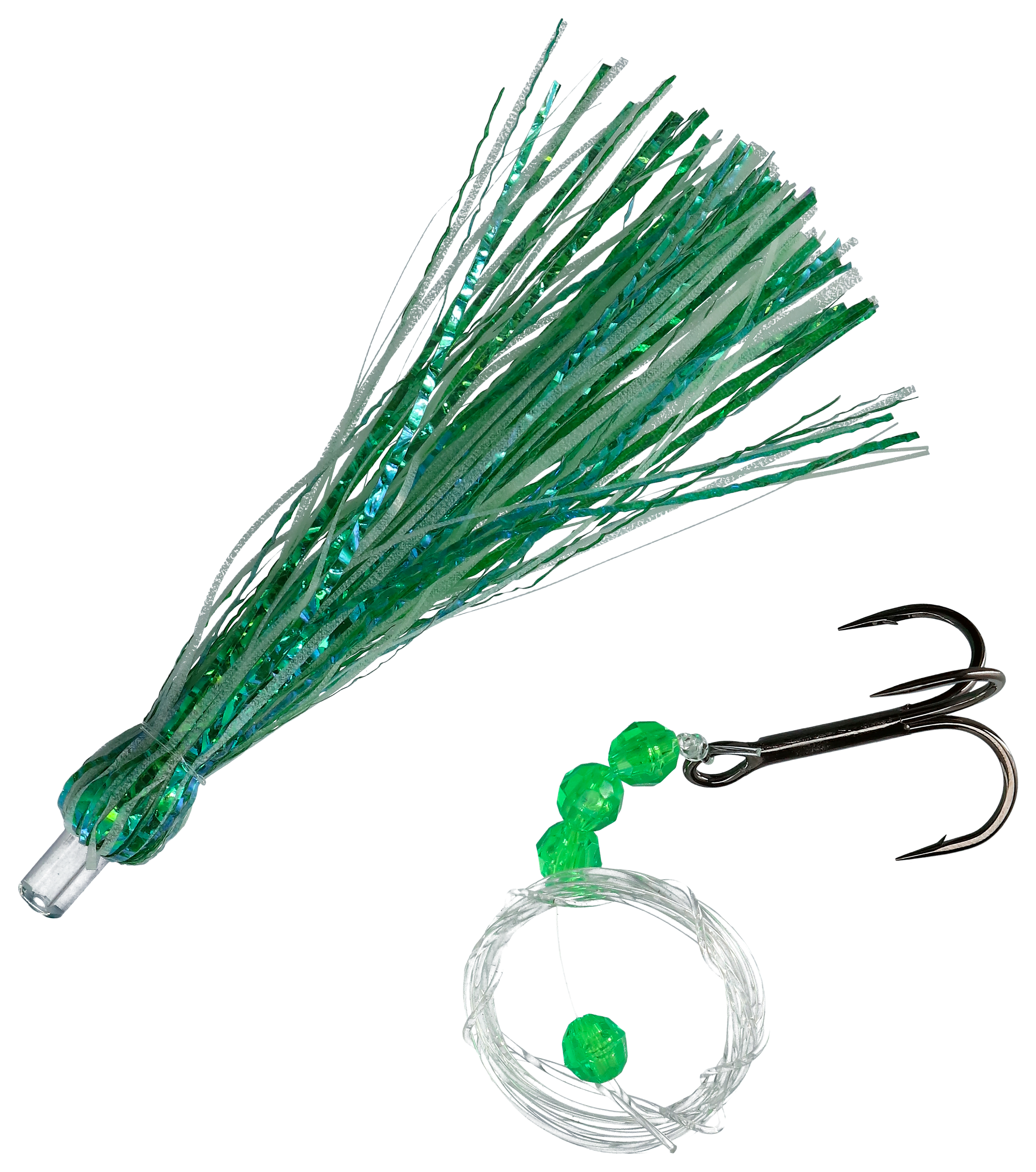 Image of Howie's Tackle Original Howie Fly Rig - 3-1/2″ - Glitter Green Glow