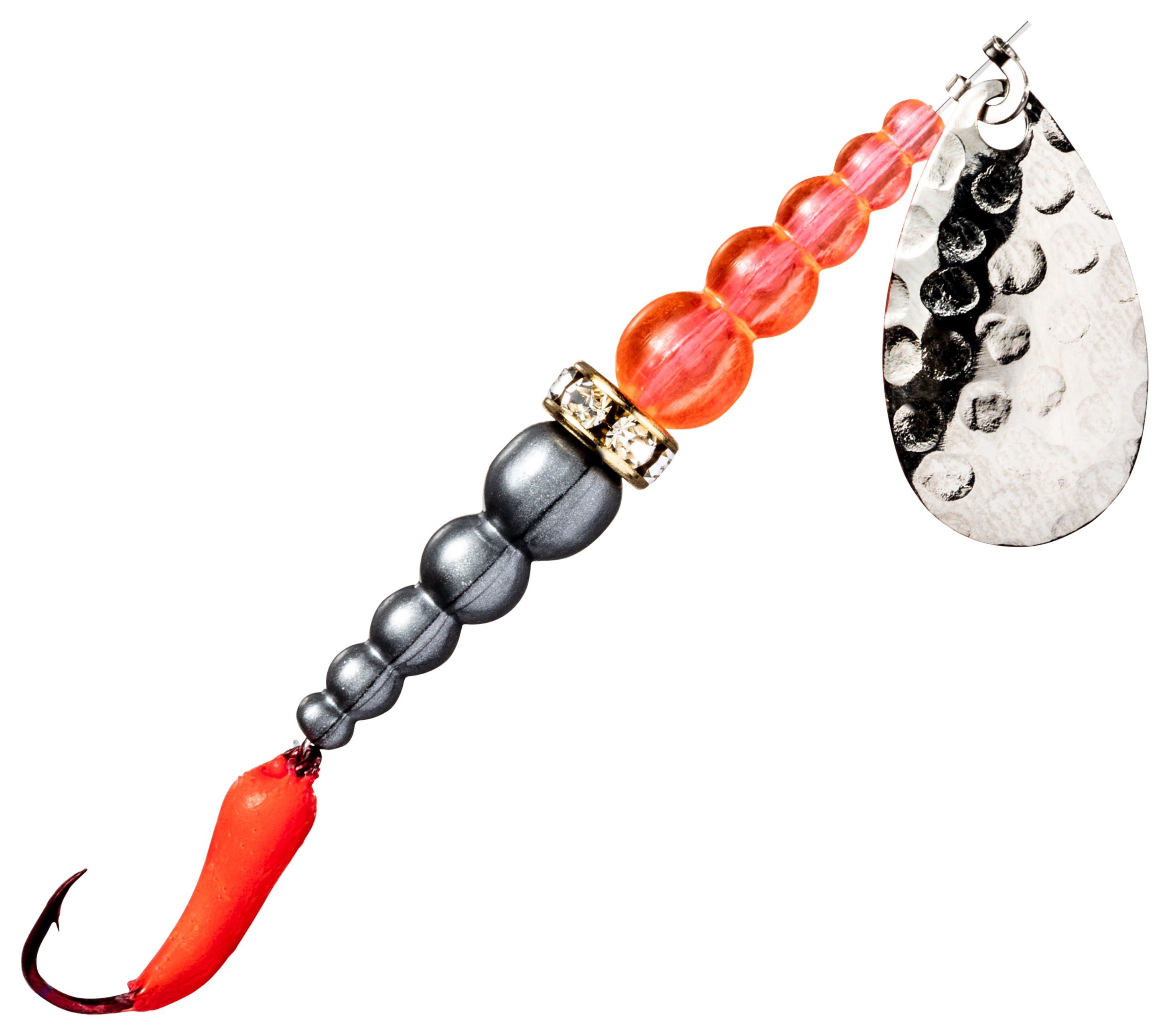 Macks Lure Kokanee Killer Spinner Rig - Fluorescent Fire Orange/Silver Gre