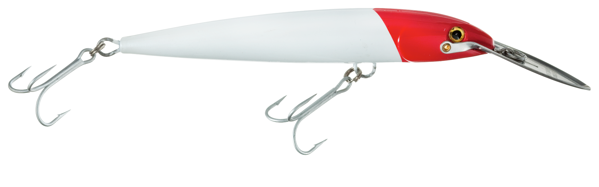 Image of Offshore Angler Lazer Eye Saltwater Series Down Under - 5-3/8″ - Redhead/White