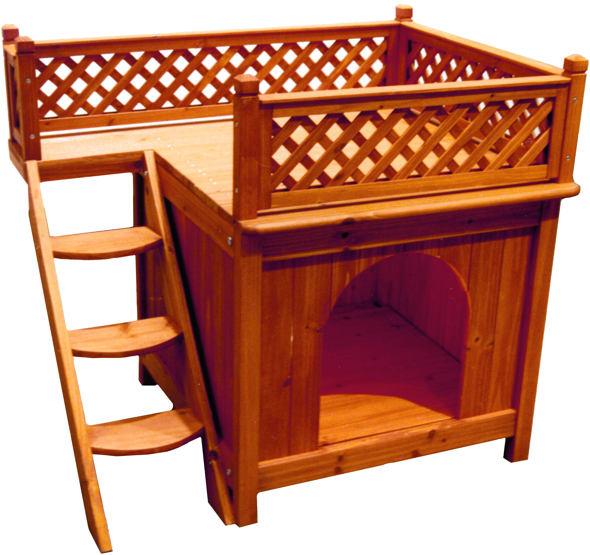 Merry Products Wooden Dog House Room With a View Model QS004