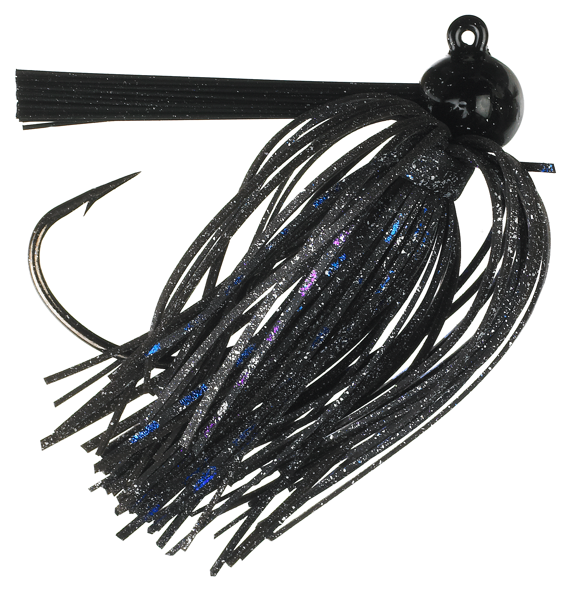 Chompers Skirted Football Jig - 1/2 oz. - Black/Purple Flash