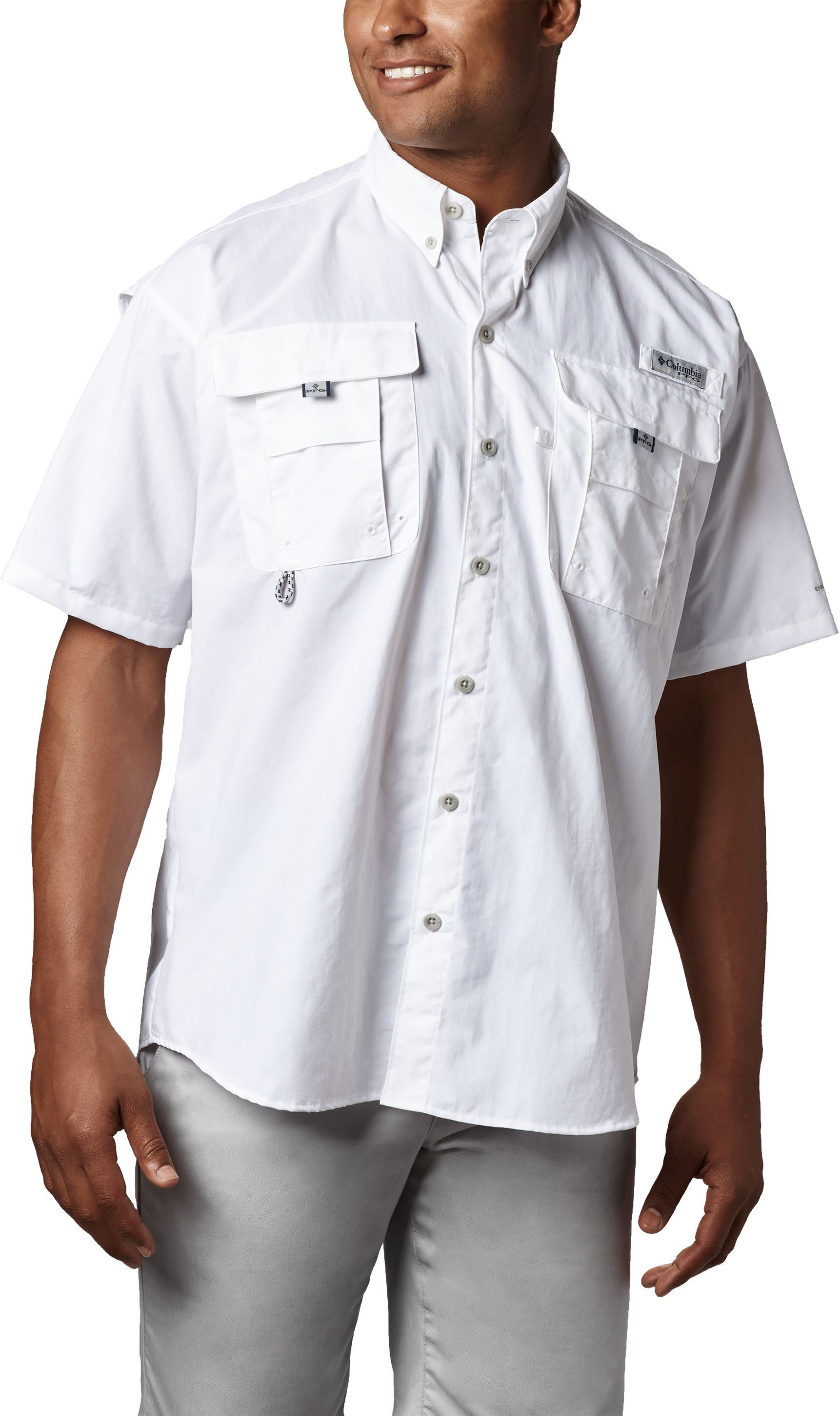 Columbia PFG Bahama II Short-Sleeve Shirt for Men - White - XL