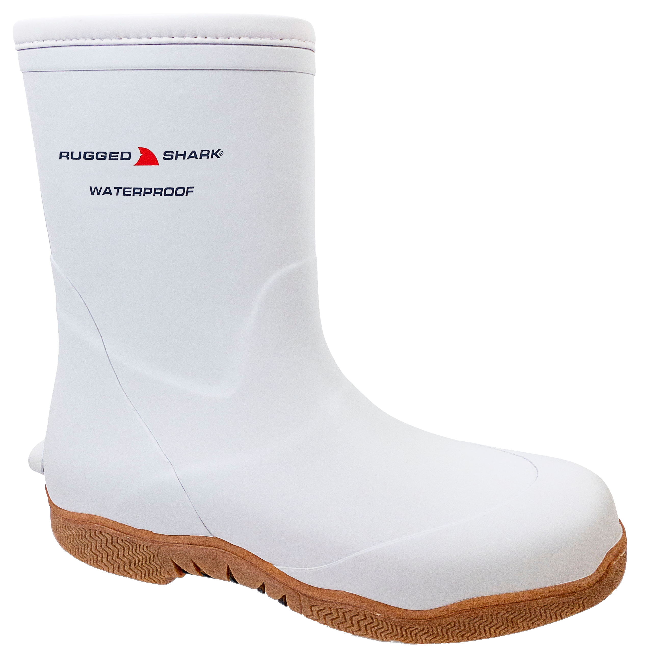 Rugged Shark Great White Deck Boots for Men - White - 10M