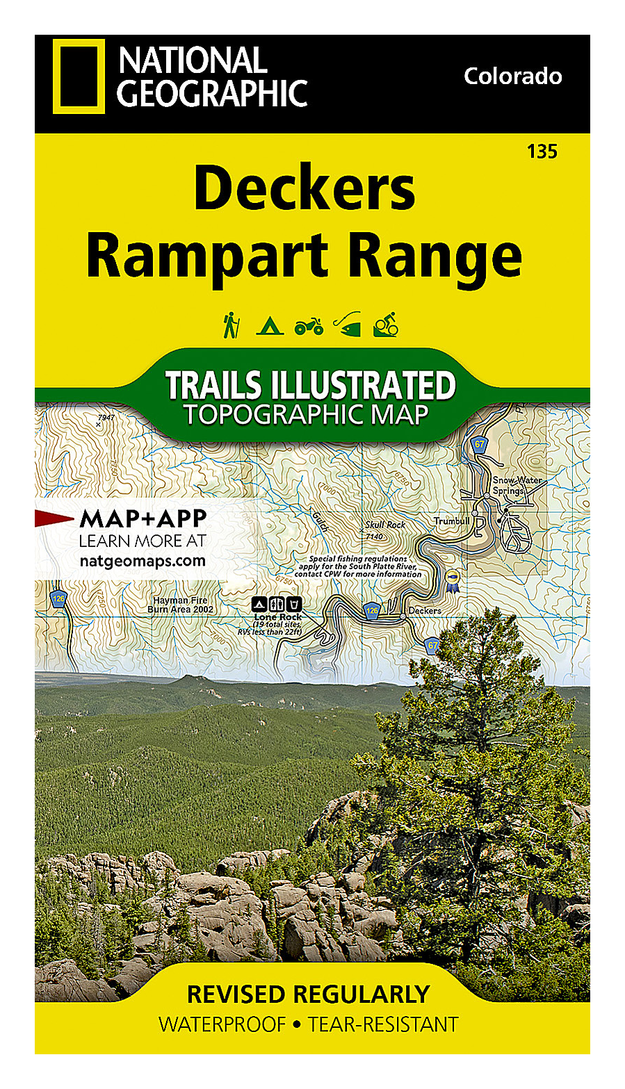 National Geographic Trails Illustrated Topographic Map Guide Series - Colorado - Deckers/Rampart Range - National Geographic