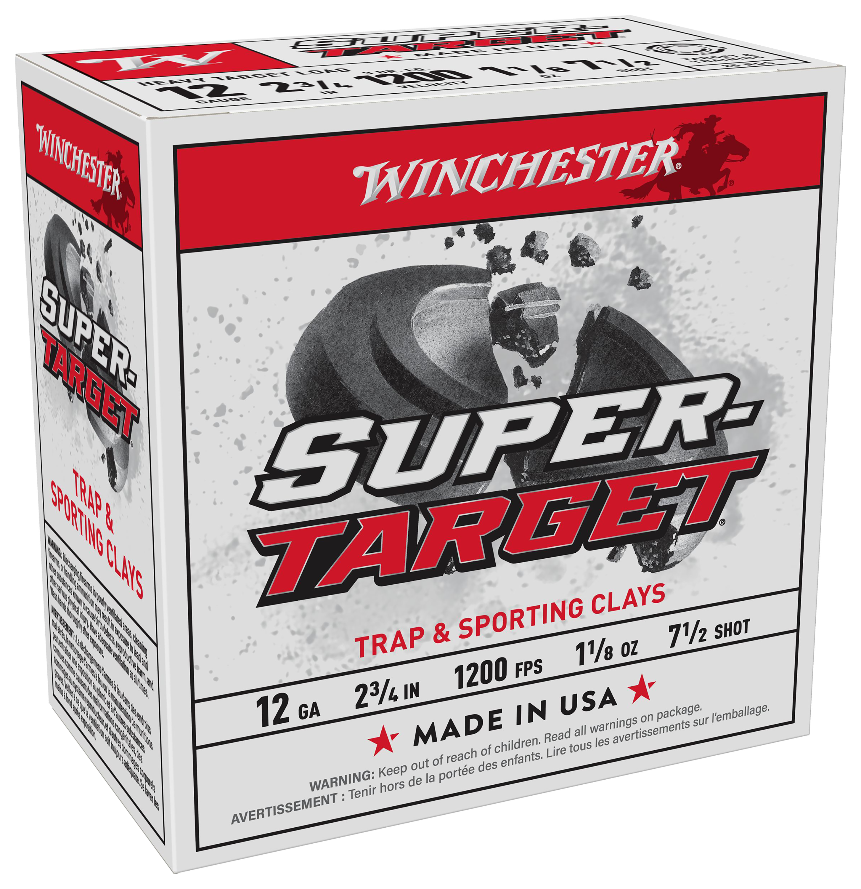 Winchester Super-Target Target Load Shotshells -  12 gauge - 1-1/8 oz. - 7.5 Shot - 250 Rounds - Winchester