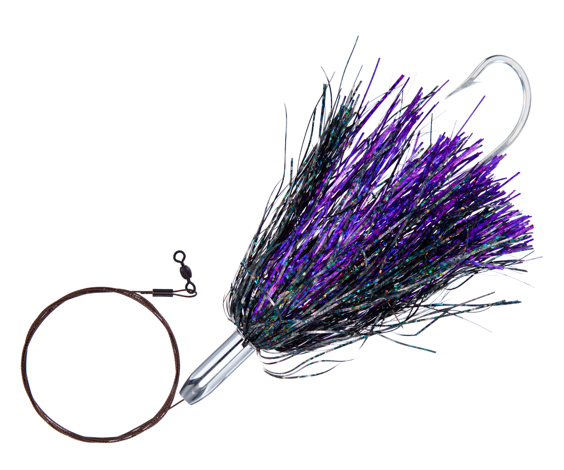 Billy Baits Mini Turbo Slammer Cable Bait Rig - Purple Shimmer / Black Shim