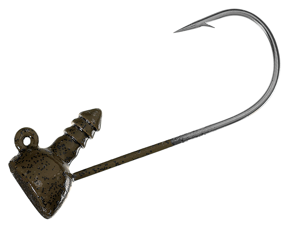 Buckeye Lures Spot Remover Jigheads - Green Pumpkin - 1/4 oz.