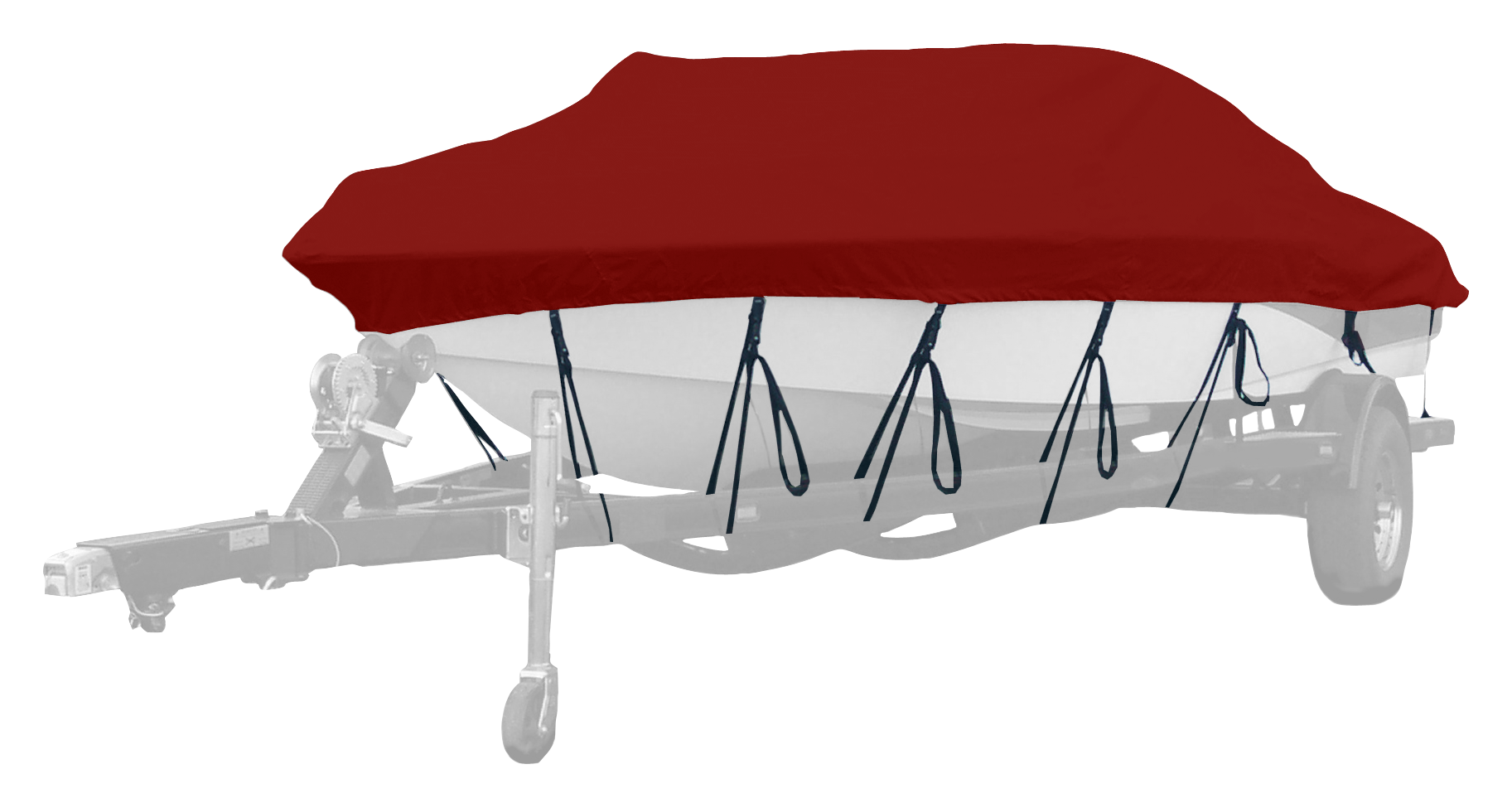 Image of Westland Select Fit Boat Cover for Conventional Outboard Bass Boats - 15'6'-16'5' - Burgundy