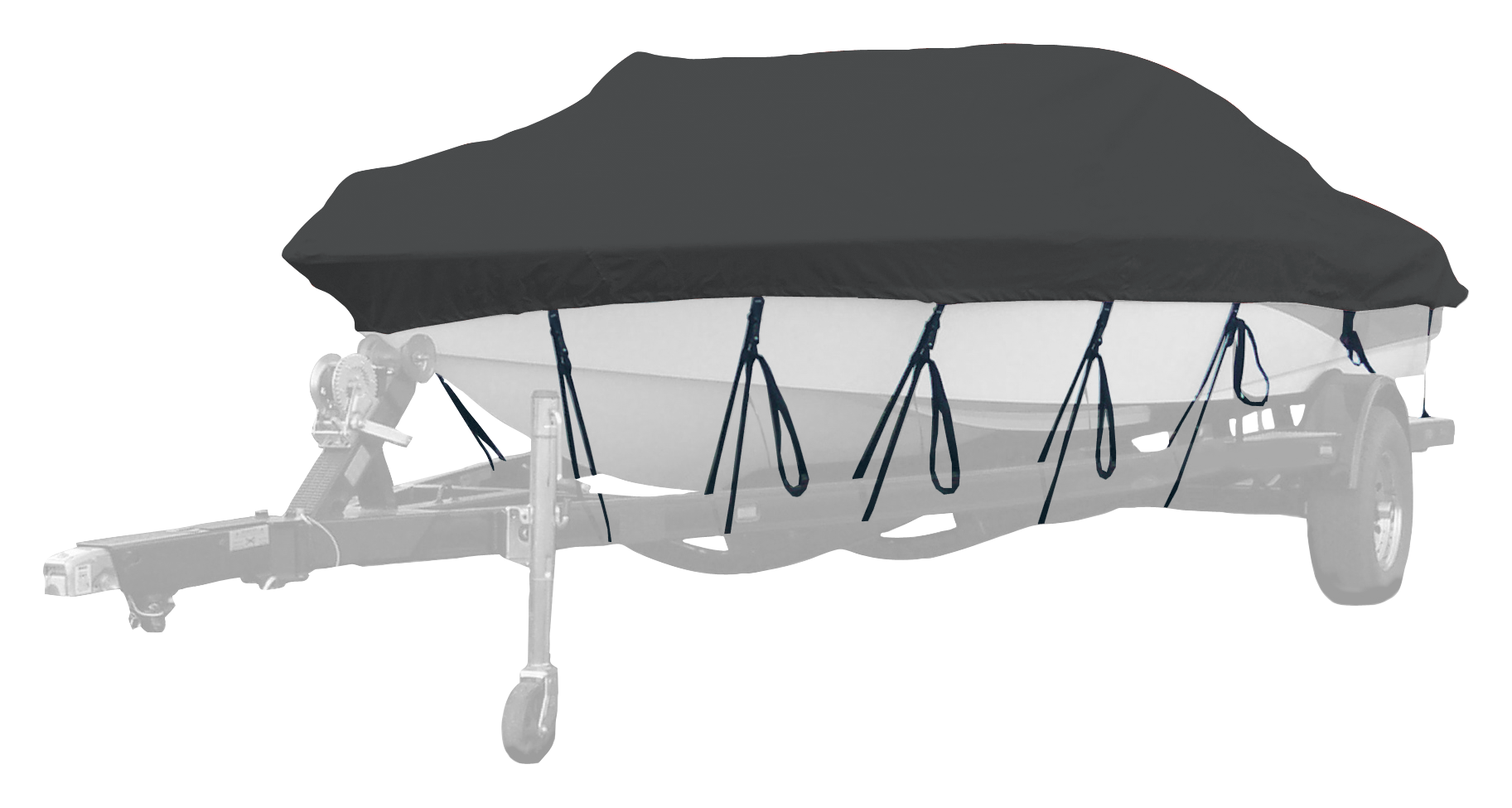 Image of Westland Select Fit Boat Cover for Aluminum V-Hull Fishing Boats - 11'6'-12'5' - Charcoal