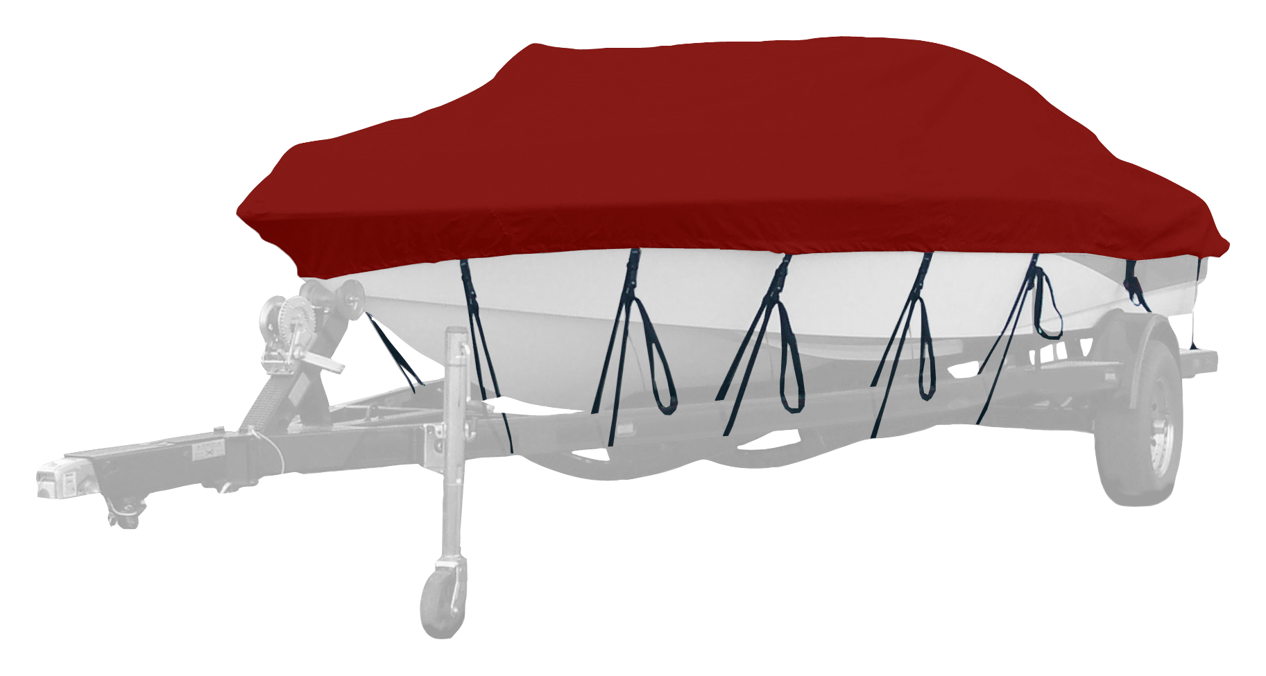Westland Select Fit Boat Cover for Aluminum V-Hull Fishing Boats - 17'6'-18'5' - Burgundy
