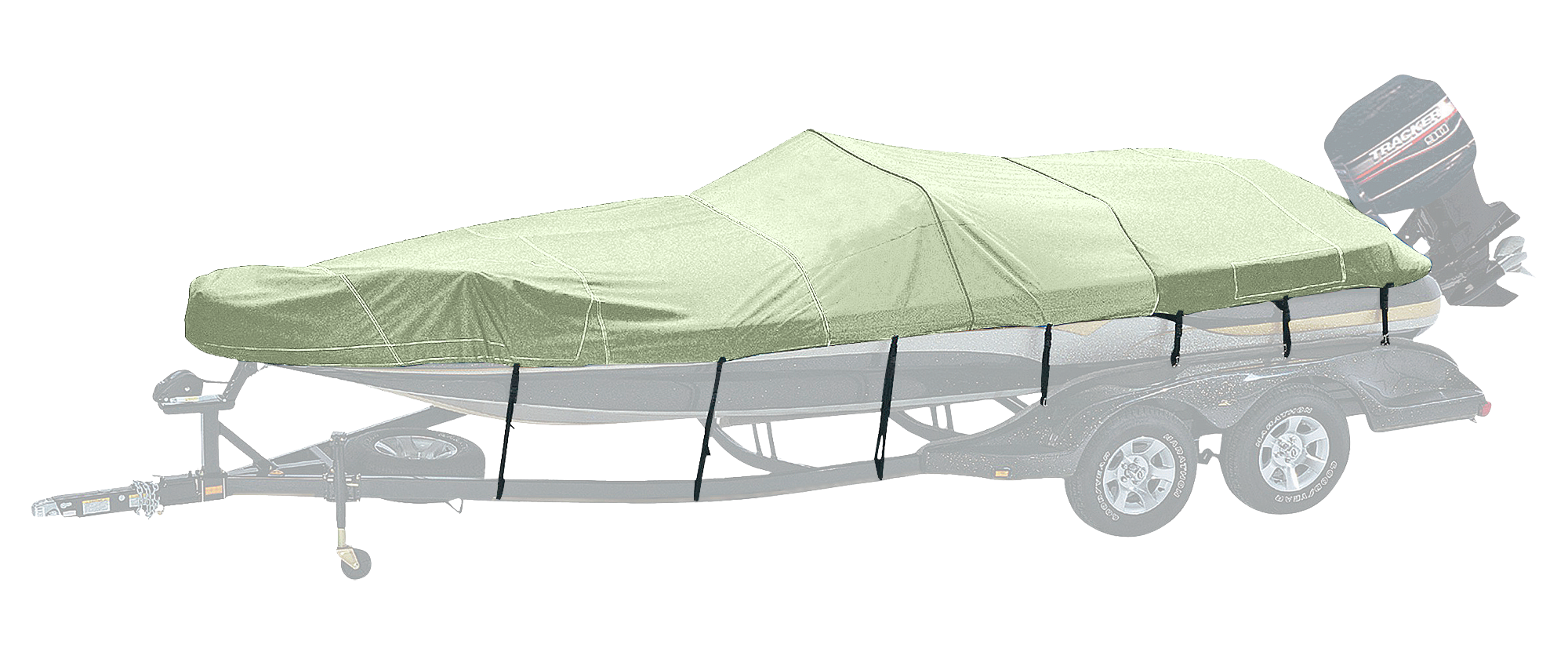 Image of Bass Pro Shops Exact Fit Custom Boat Cover by Westland - Tracker Boats - 2004-2005 Targa 16 - Linen