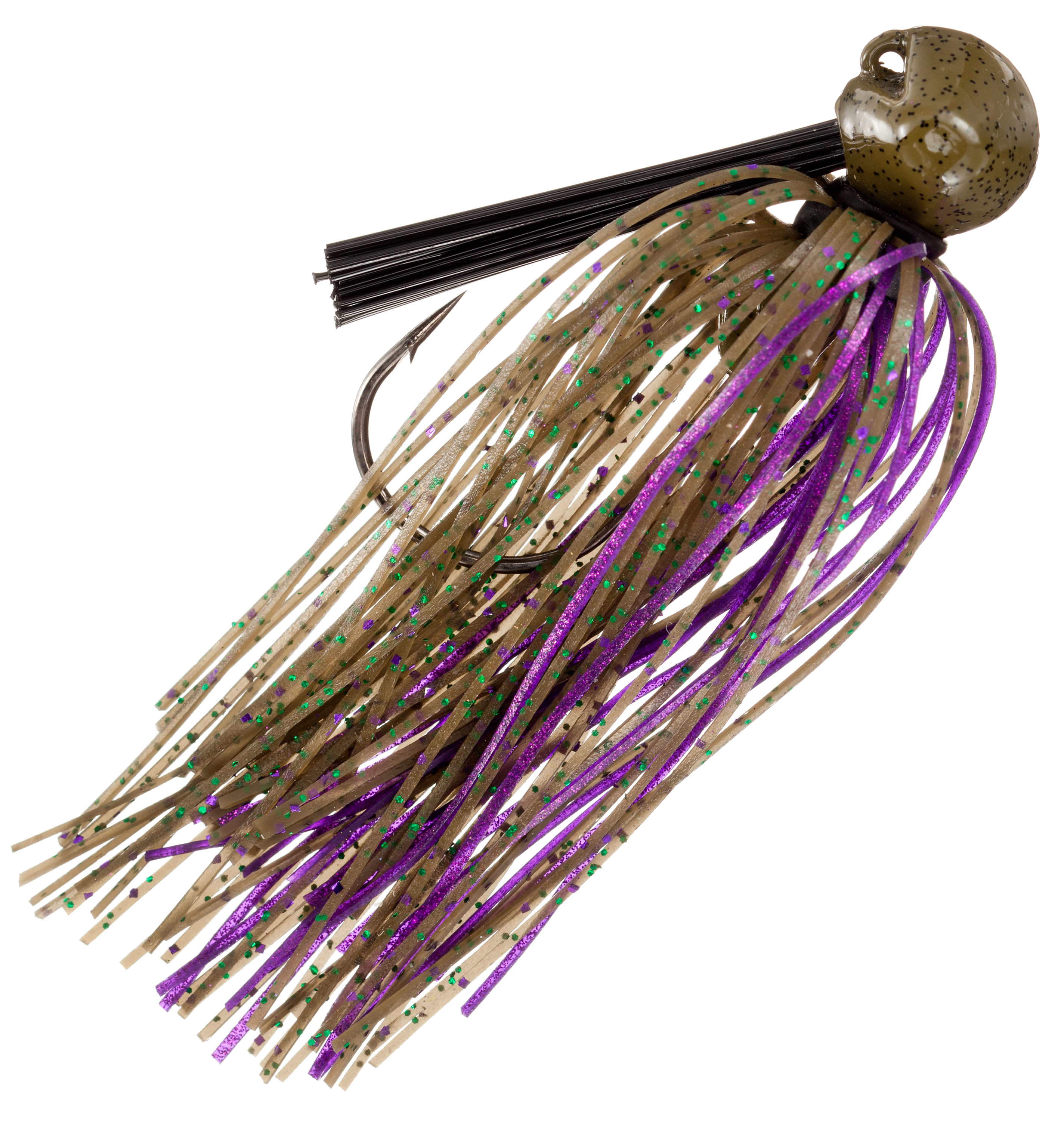 Image of Bass Pro Shops Enticer Pro Series Football Jig - 1/2 oz - Green Pumpkin Purple