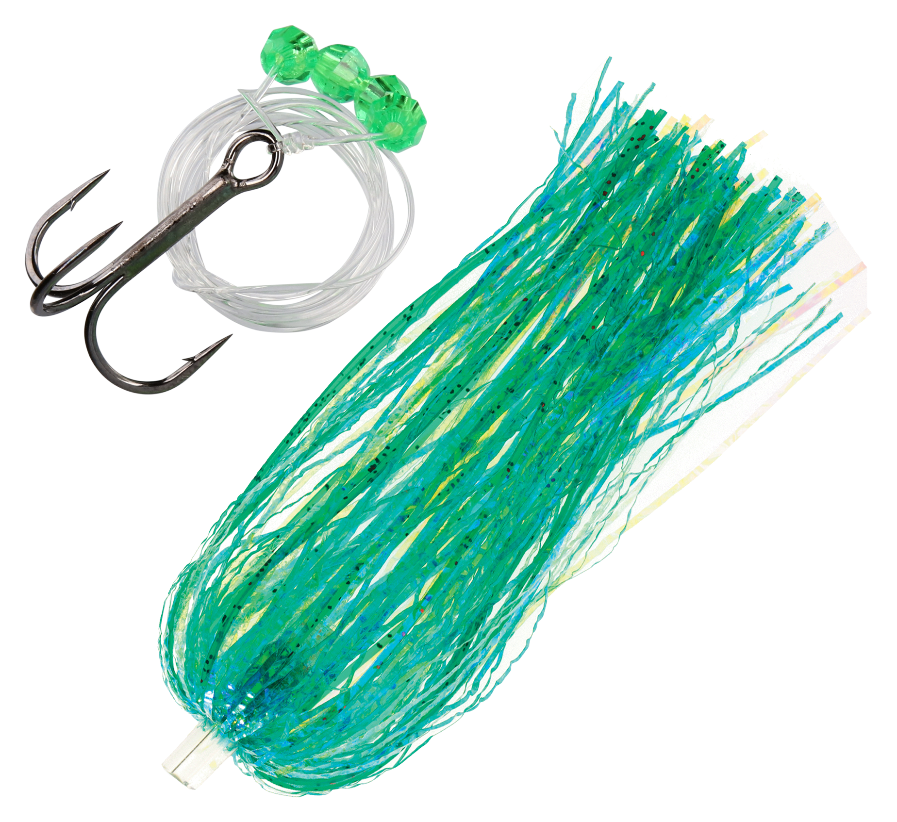 Image of Howie's Tackle Original Howie Fly Rig - 3-1/2″ - Glitter Aqua Frog