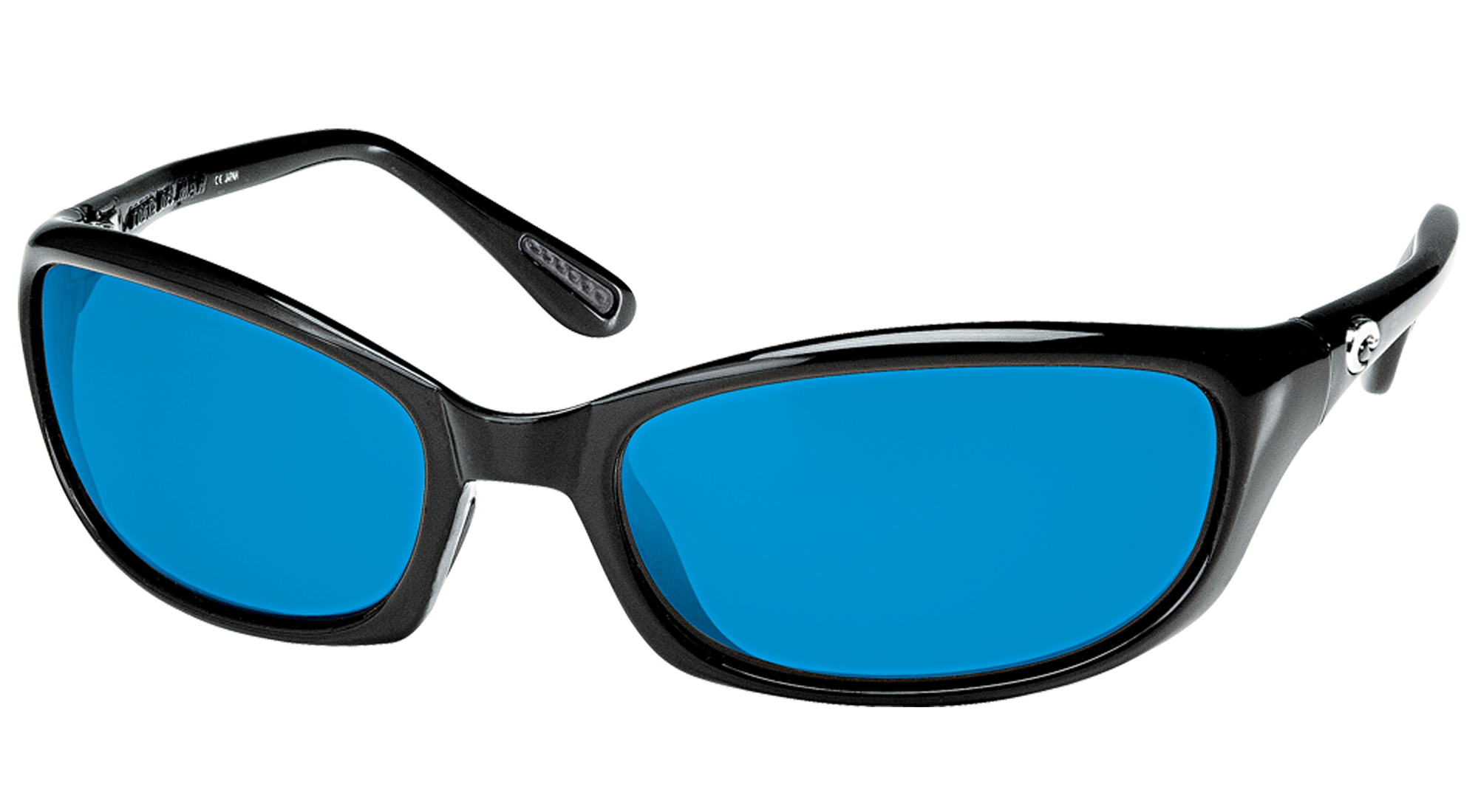 Costa Del Mar Harpoon 580G Glass Polarized Sunglasses - Shiny Black/Blue Mi