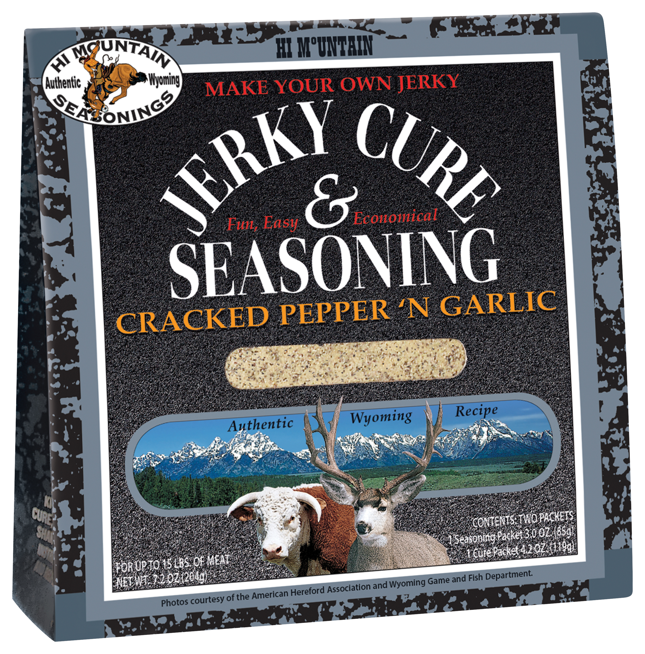 Hi Mountain Jerky Cure &Seasoning - Cracked Pepper 'N Garlic