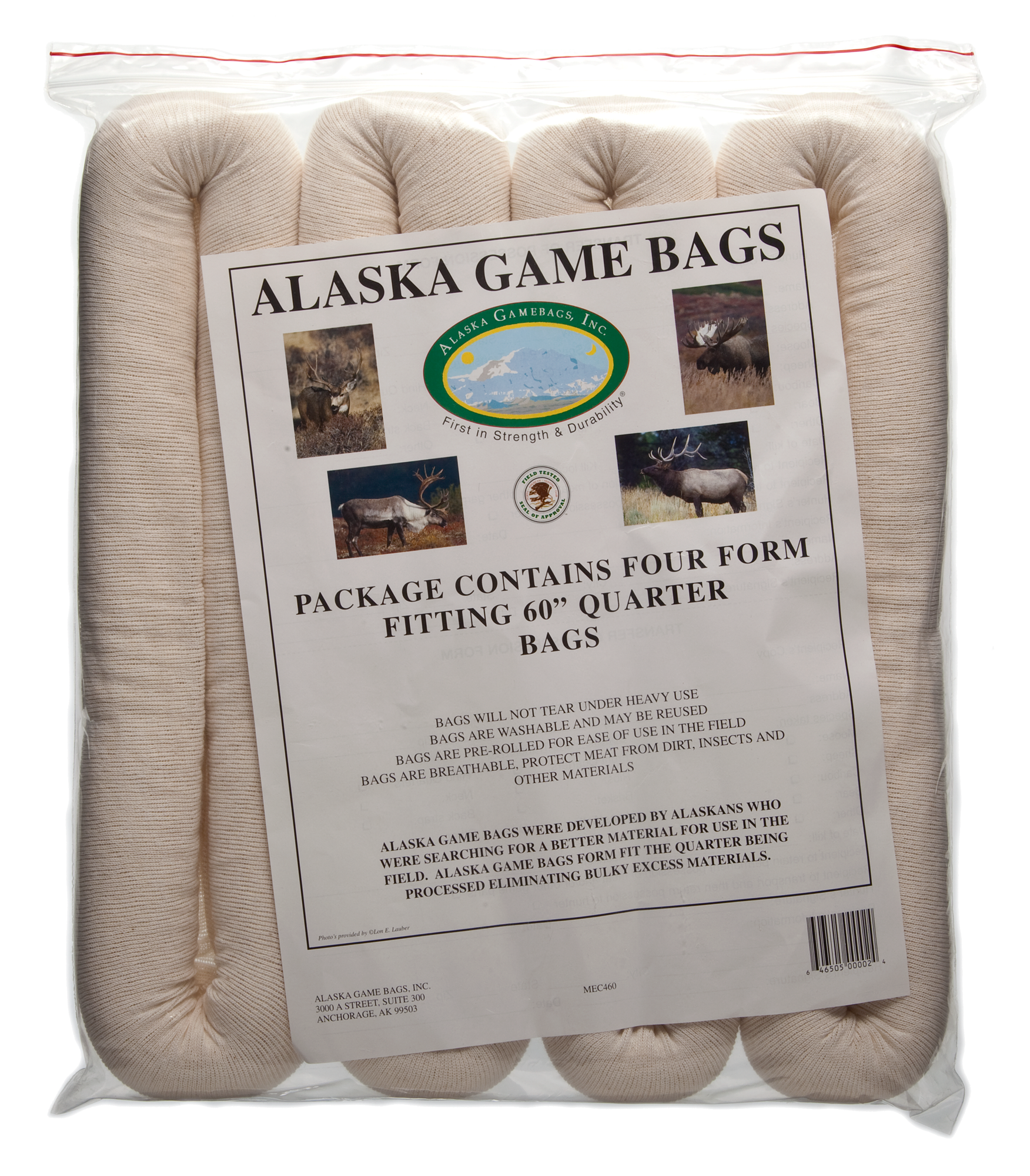 Alaska Game Bags Alaska Rolled Game Bags for Elk 4-Pack - Alaska Game Bags