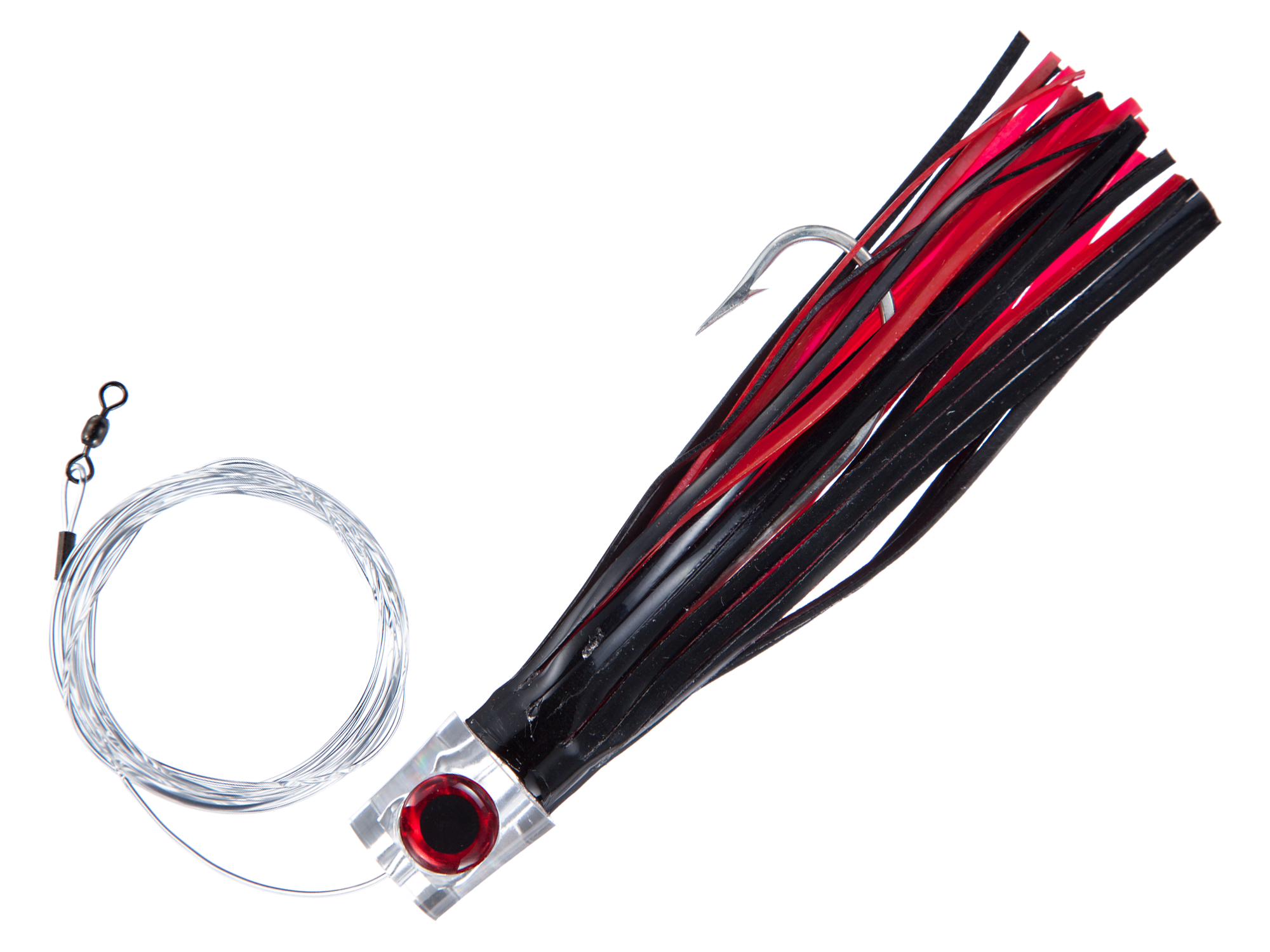 Image of C&ampH Lures Lil' Stubby Mono Rig - 5-1/2″ - Black Red