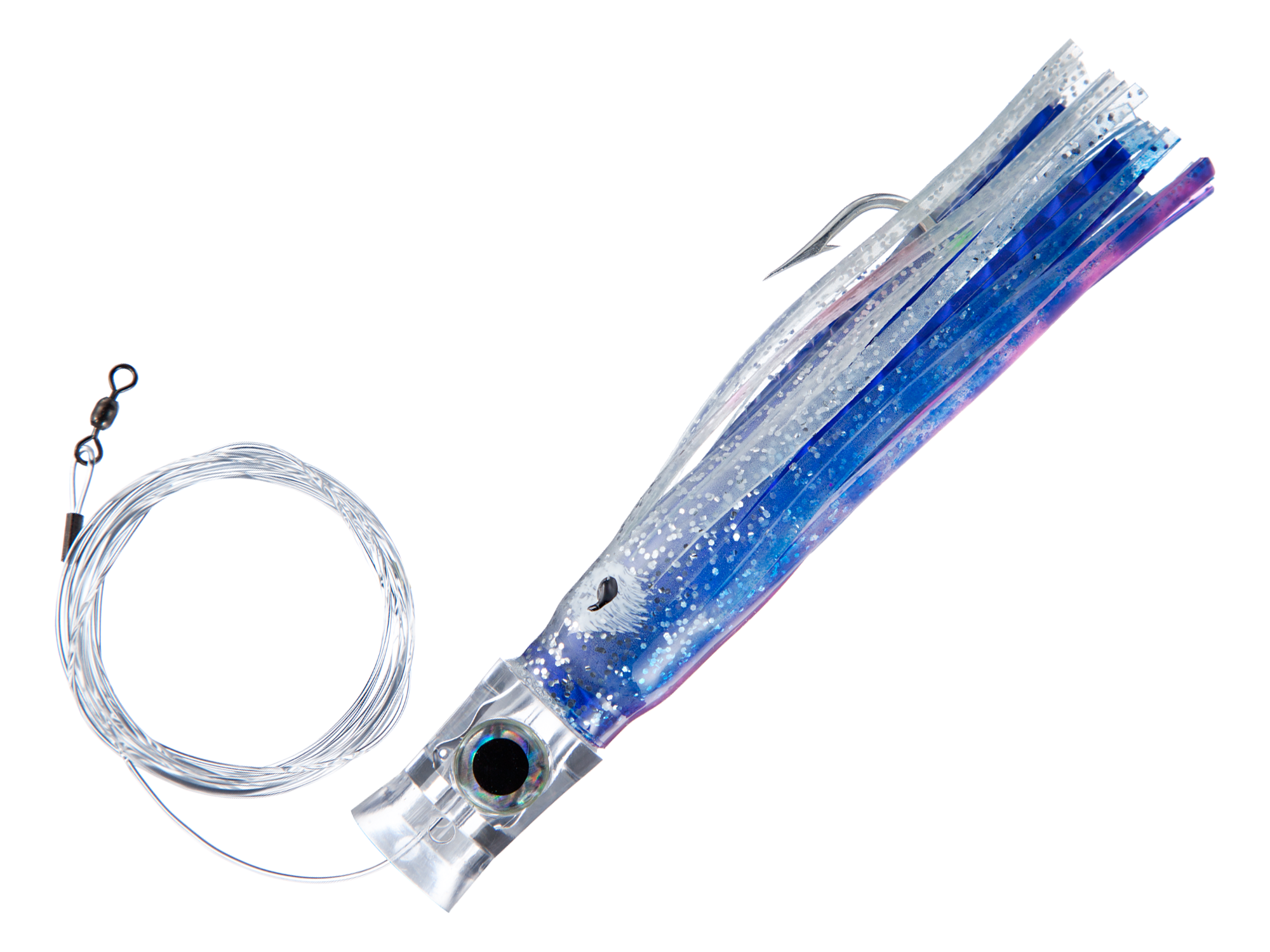 Image of C&ampH Lures Stubby Bubbler Mono Rig - Silver Blue Mylar