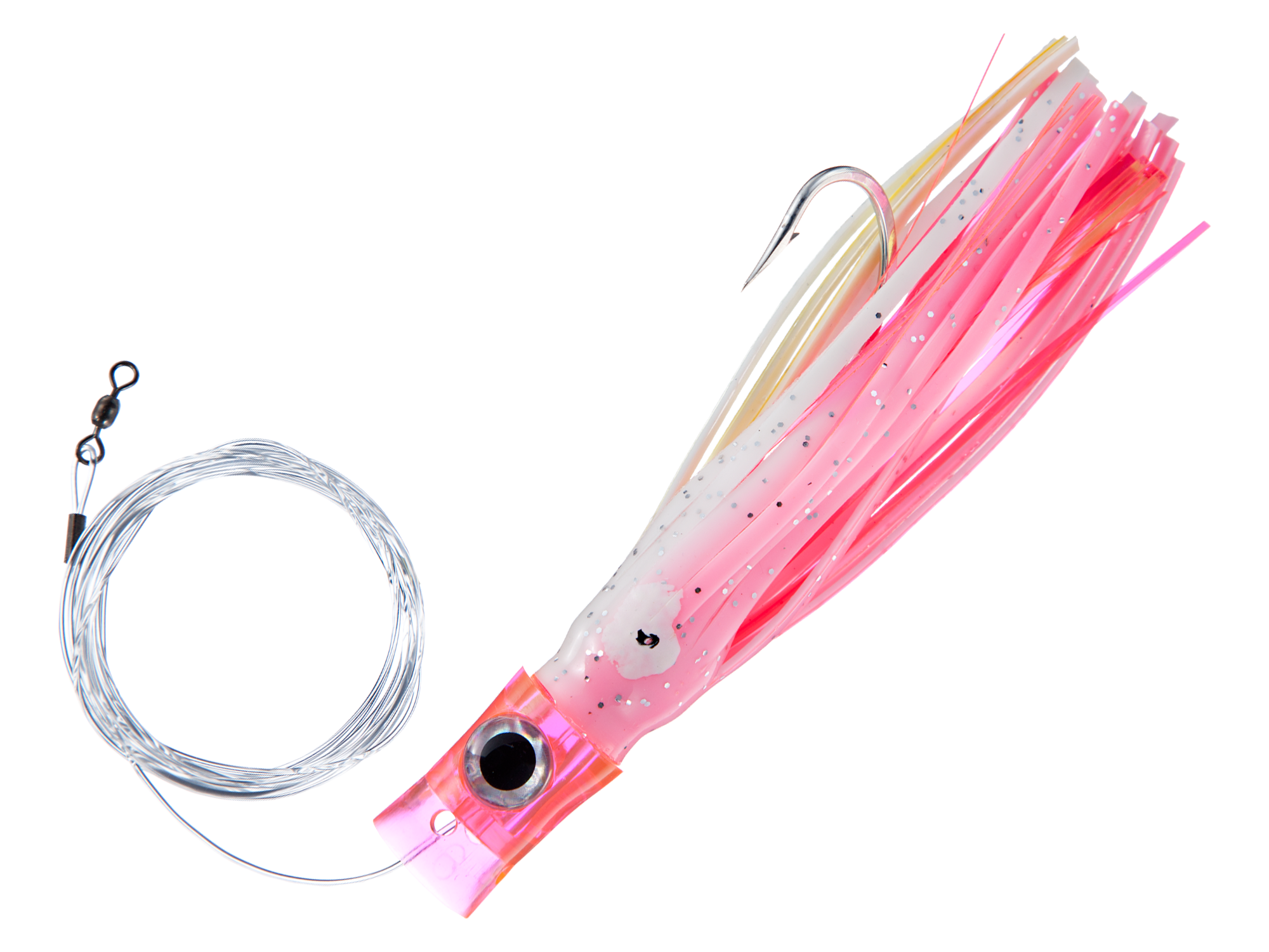 Image of C&ampH Lures Stubby Bubbler Mono Rig - Pink White Pink Mylar