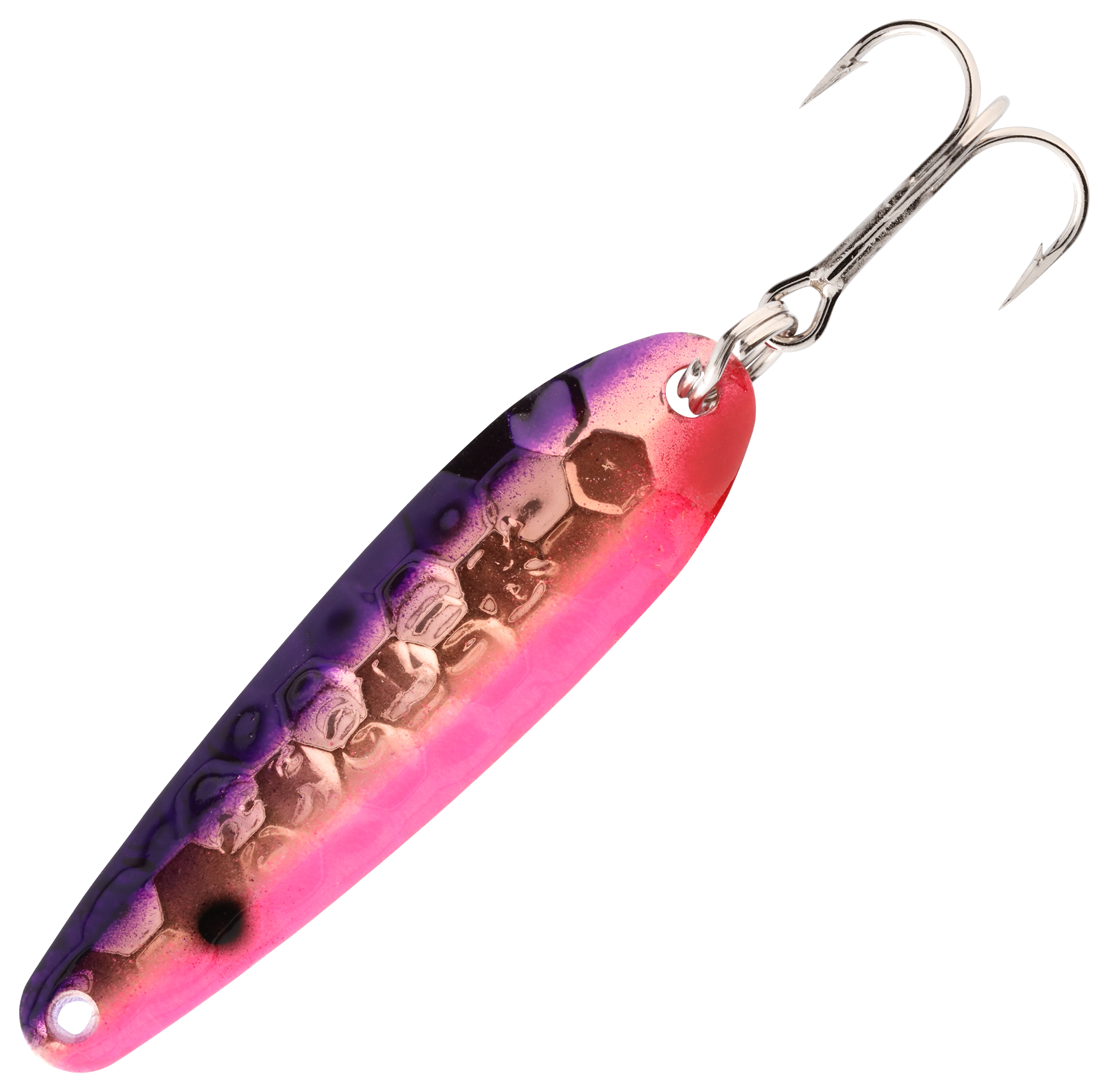 Image of Wolverine Tackle Silver Streak Jr. Spoon - 2-3/8″ - Purple Bubble Gum