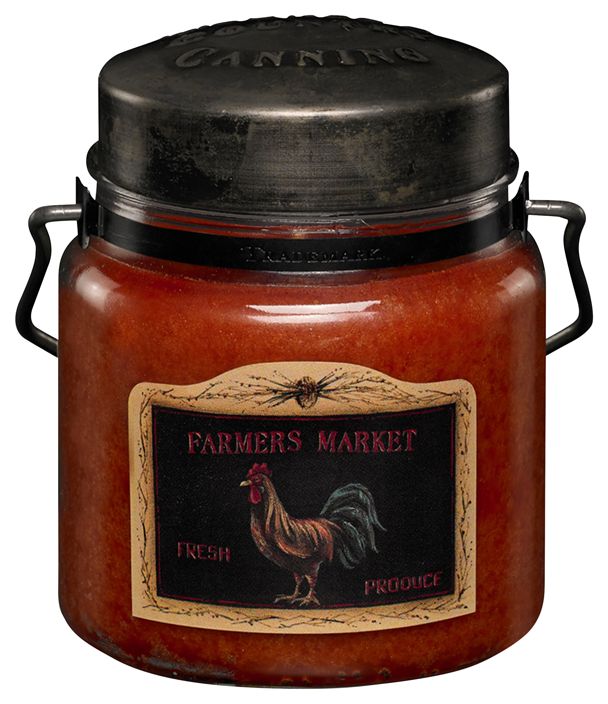 McCalls Farmers Market Classic Jar Candle - 16 oz. - 1438153 - Home and Garden The adorable rooster packaging of the McCalls Farm sku 1438153