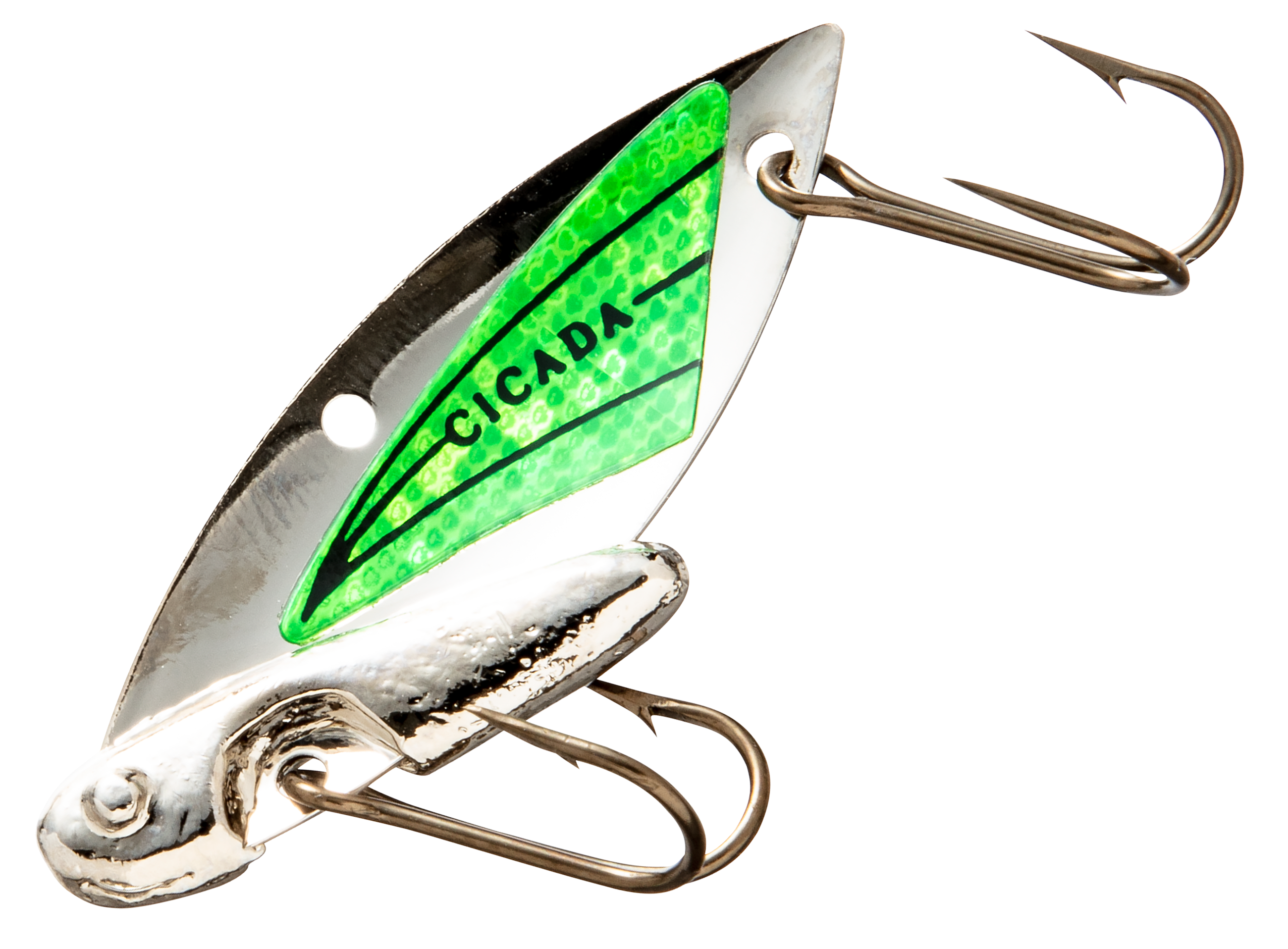 Reef Runner Cicada - 1-5/8 - Silver/Hot Green