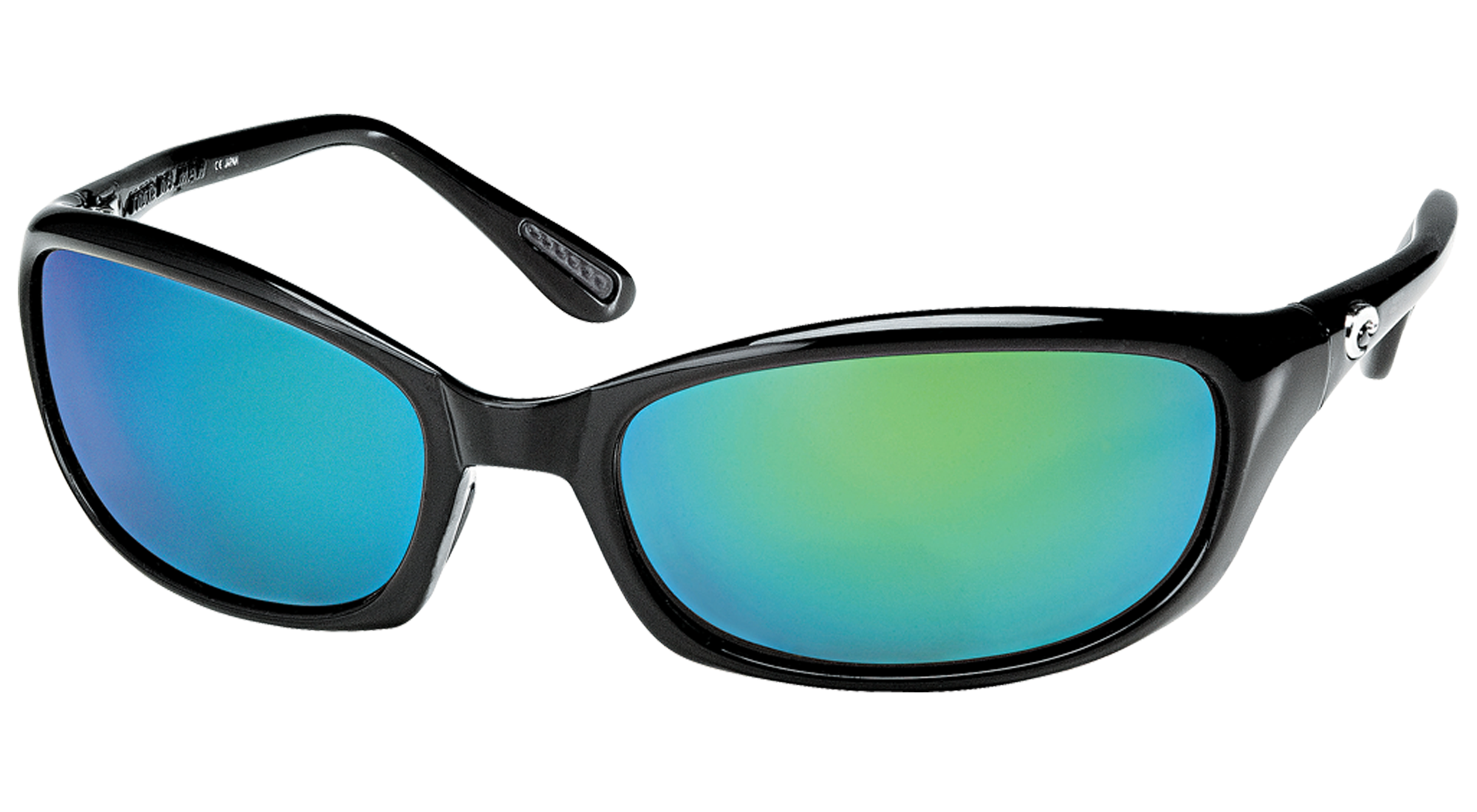 Costa Del Mar Harpoon 580G Glass Polarized Sunglasses - Shiny Black/Green M