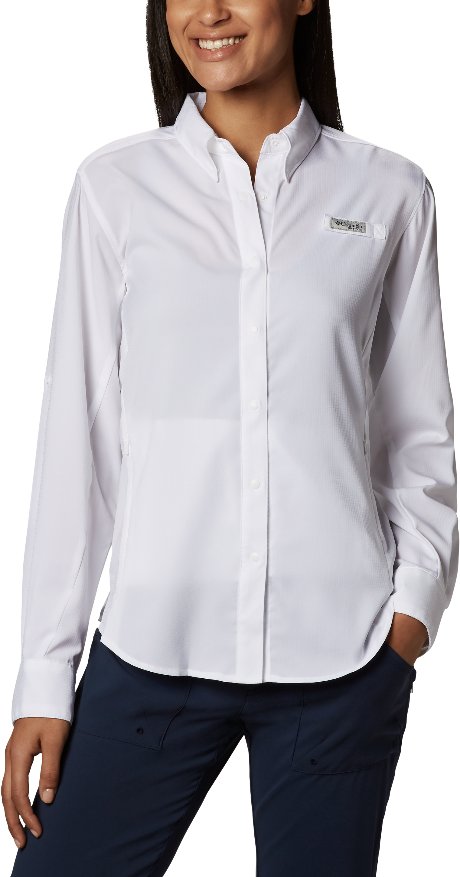 Columbia PFG Tamiami II Long-Sleeve Shirt for Ladies - White - L