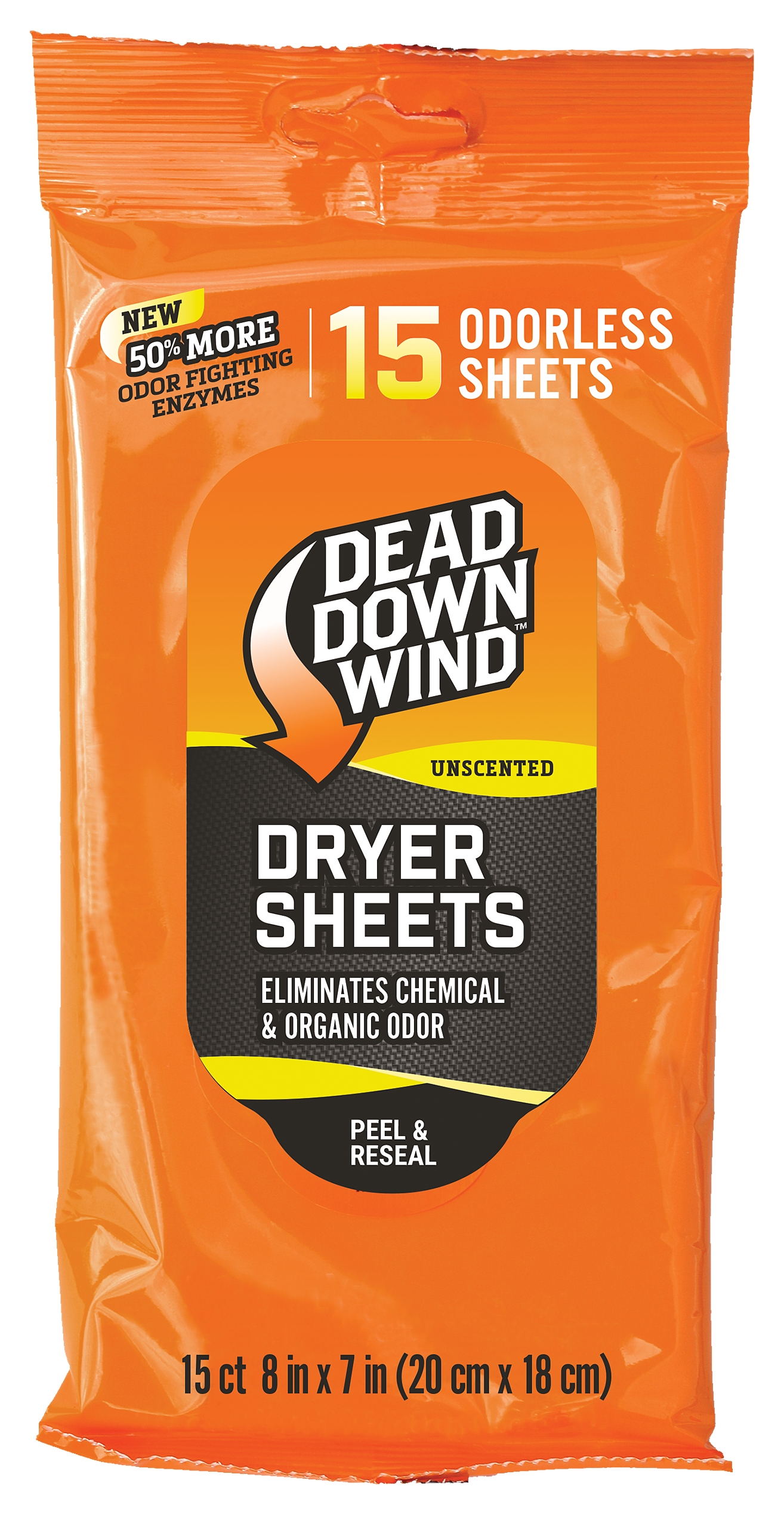 Dead Down Wind ScentPrevent Dryer Sheets - 15 Pack - Odorless - Dead Down Wind