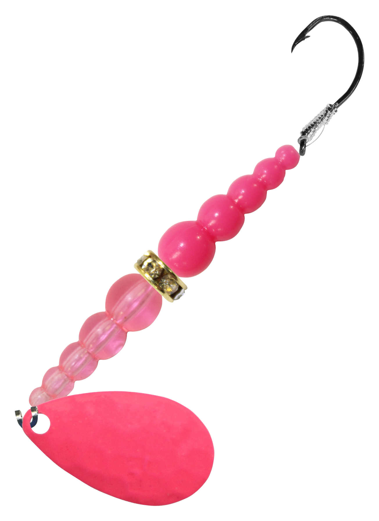 Macks Lure Wedding Ring Classic Spinner - 48 - Fluorescent Pink/Hot Pin