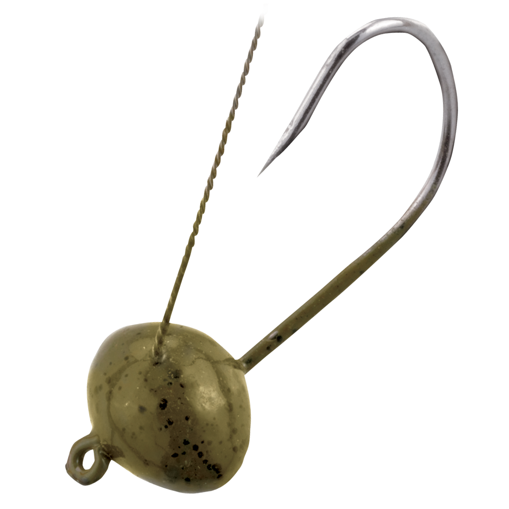 Buckeye Lures Flick-It Jigheads - Green Pumpkin - 3/32 oz.