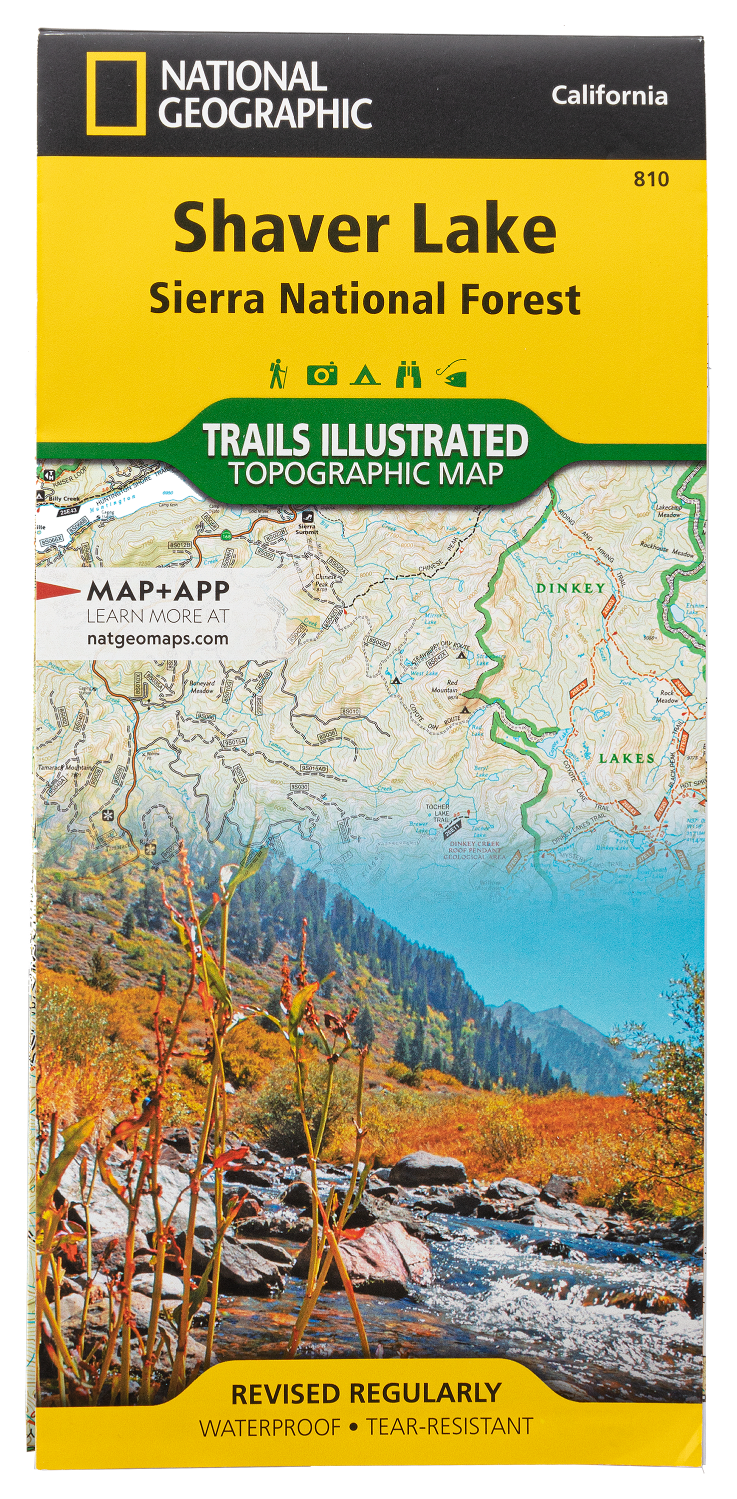 National Geographic National Forests Trails Illustrated Topographic Map Series - California - Shaver Lake - West - National Geographic