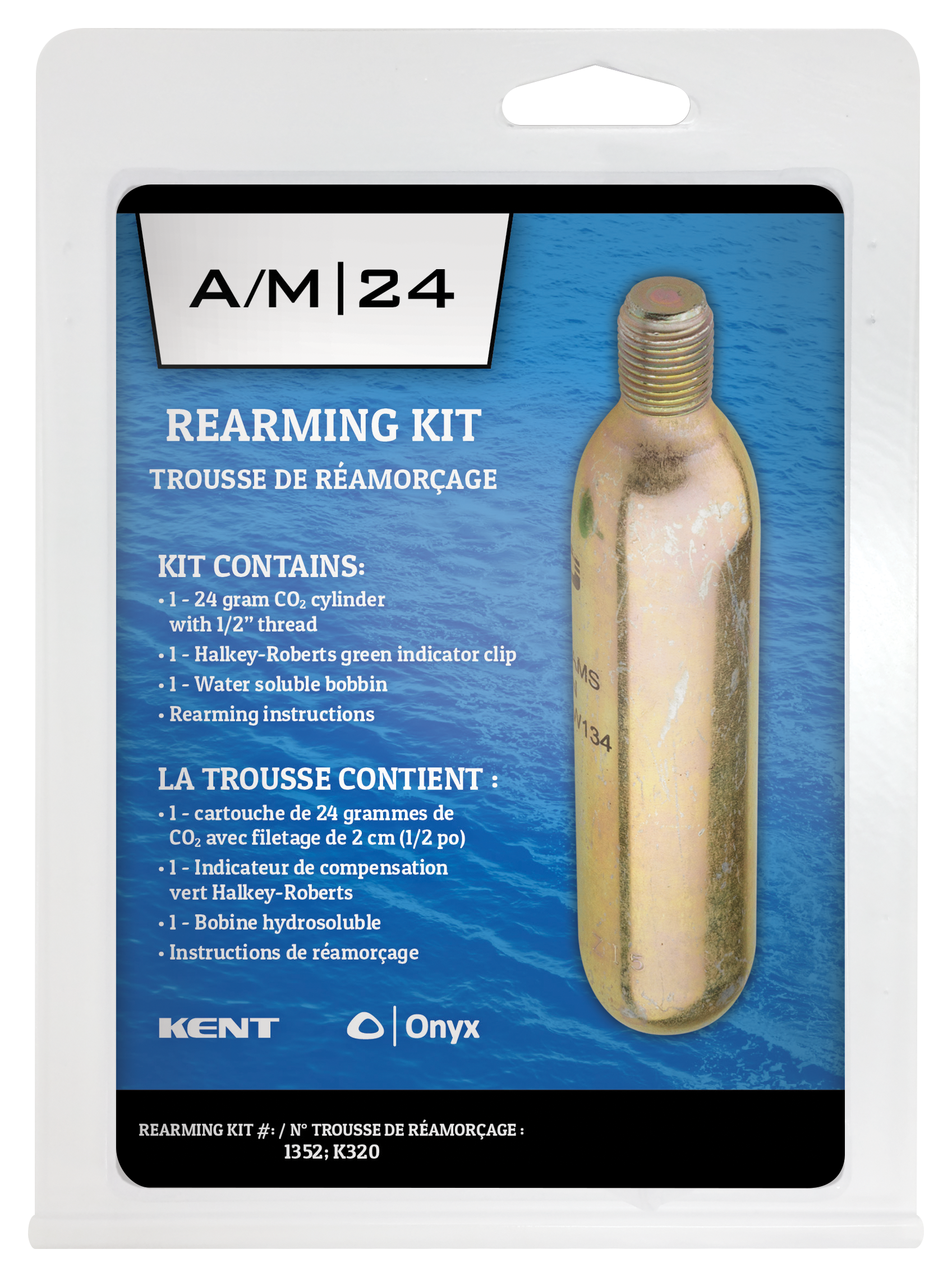 Onyx AM24 24-Gram Inflatable Life Vest Rearming Kit