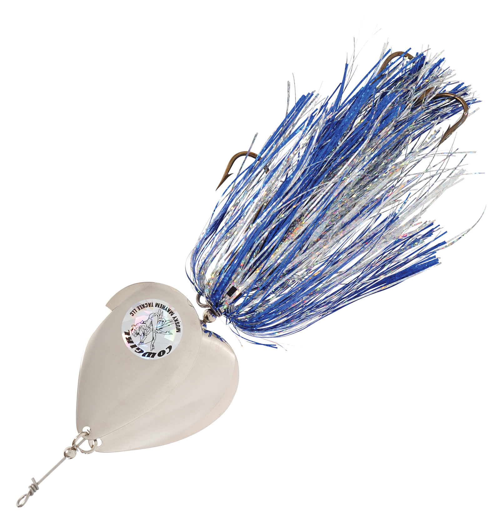 Musky Mayhem Tackle Double Cowgirl - Blue Silver/Nickel