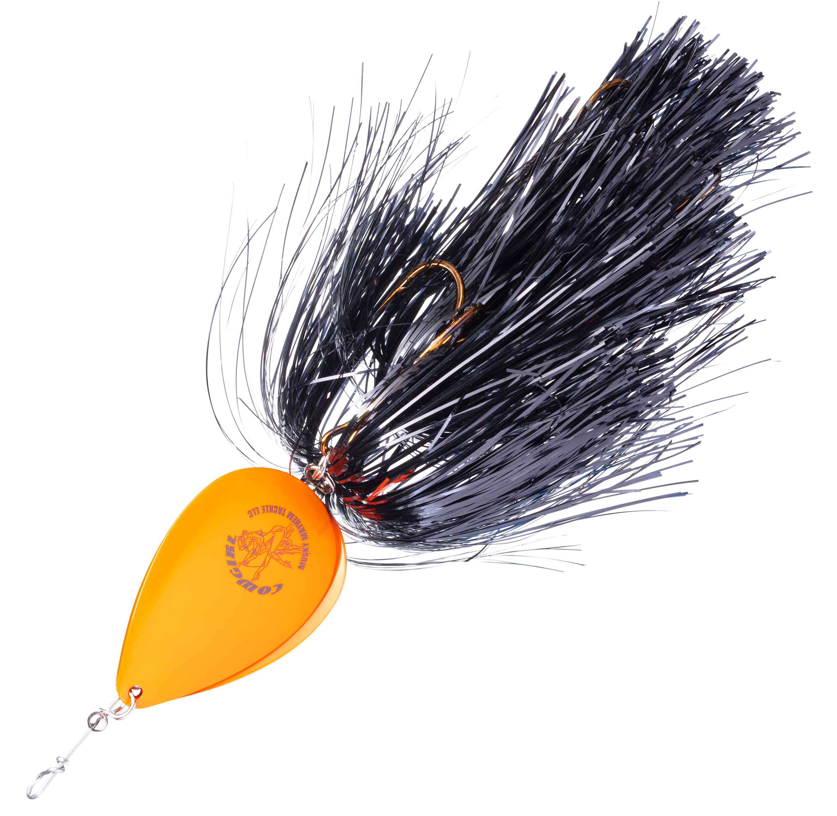 Musky Mayhem Tackle Double Cowgirl - Black/Orange