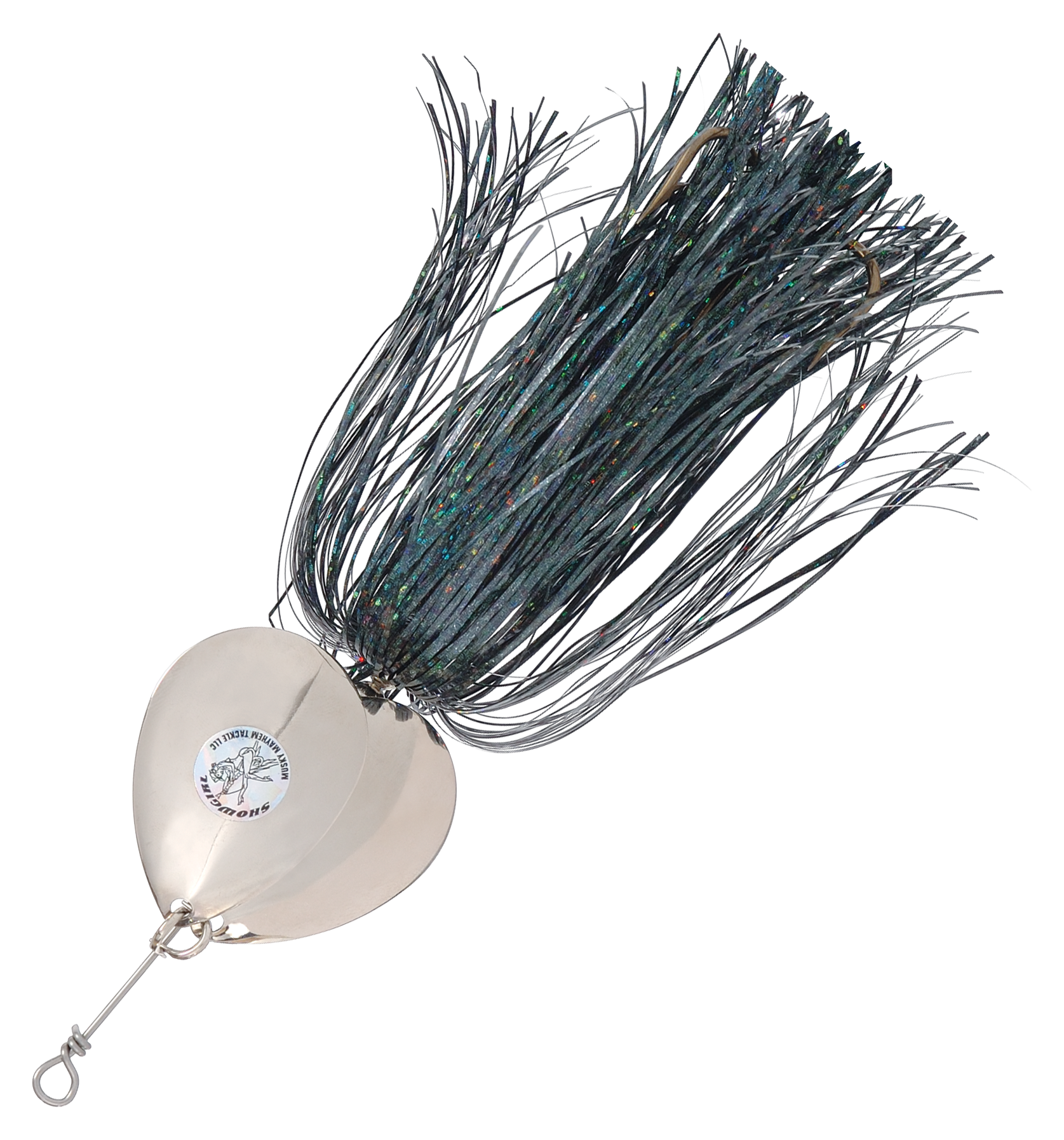 Musky Mayhem Tackle Double Showgirl Spinner - 7-1/2 - Black/Nickel